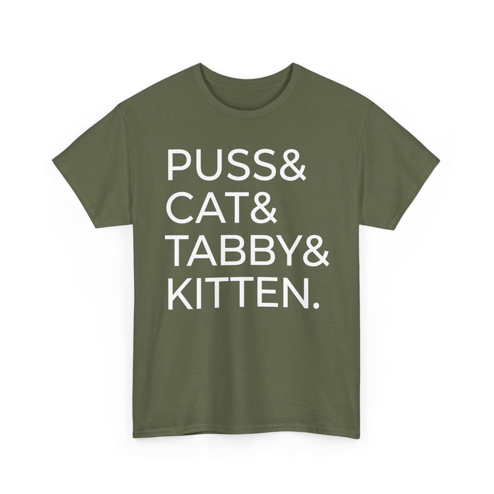 Puss and Kitten Cat Tee — Cute Tabby Cat Graphic T-Shirt