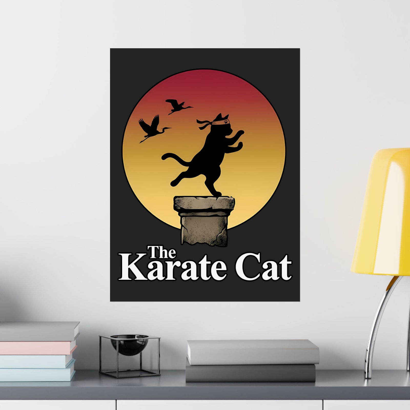 Karate Cat Poster — Funny Martial Arts Cat Poster