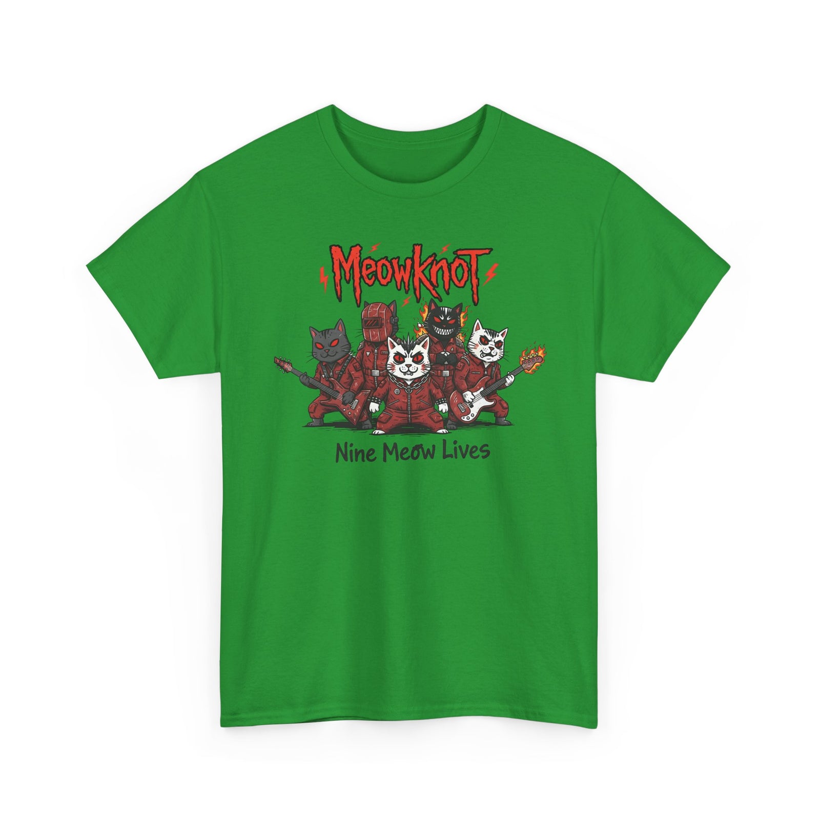 Meowknot Cat Band T-Shirt — Cute Musical Cat Graphic Tee
