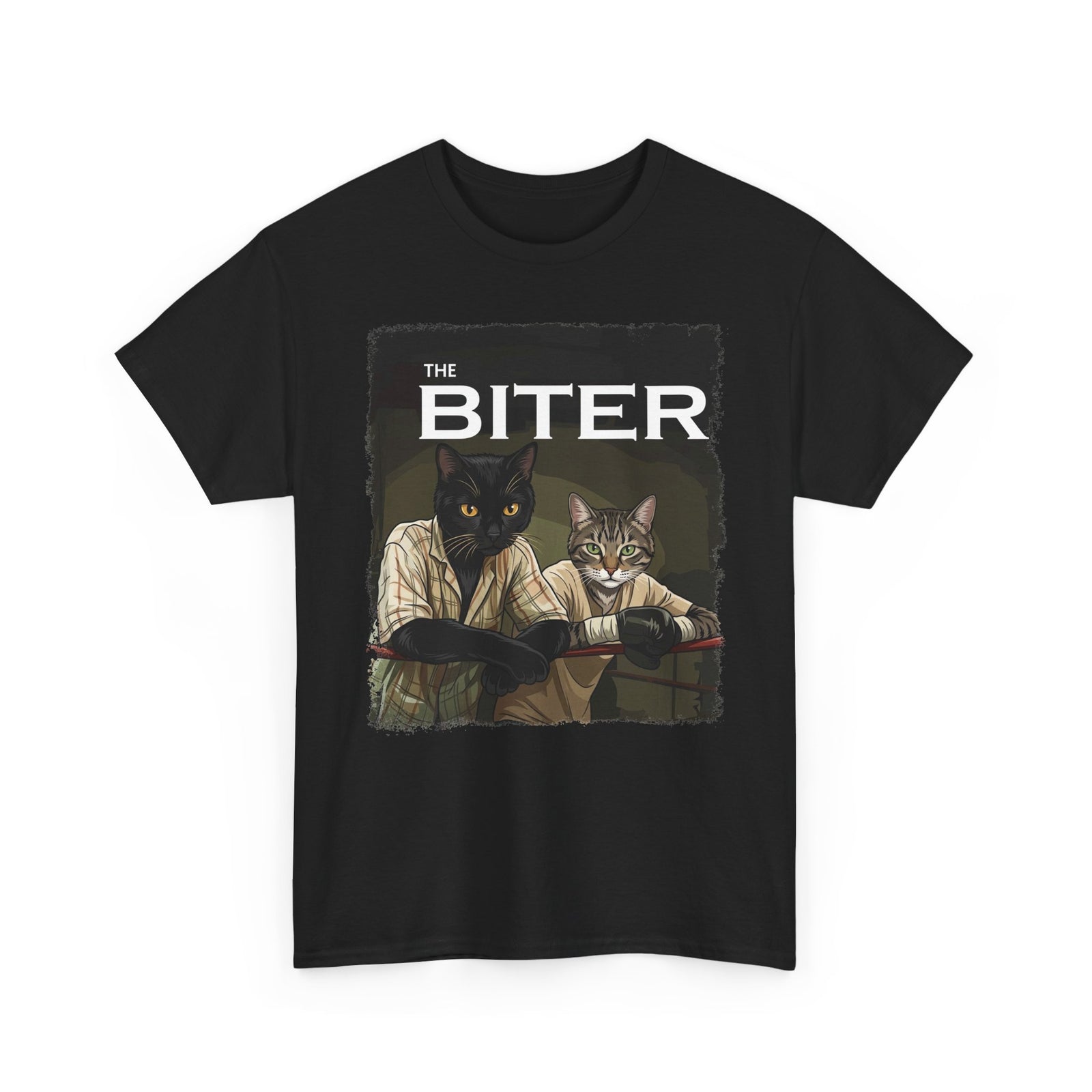 The Biter Cat T-Shirt — Retro Boxing Cats Graphic Tee