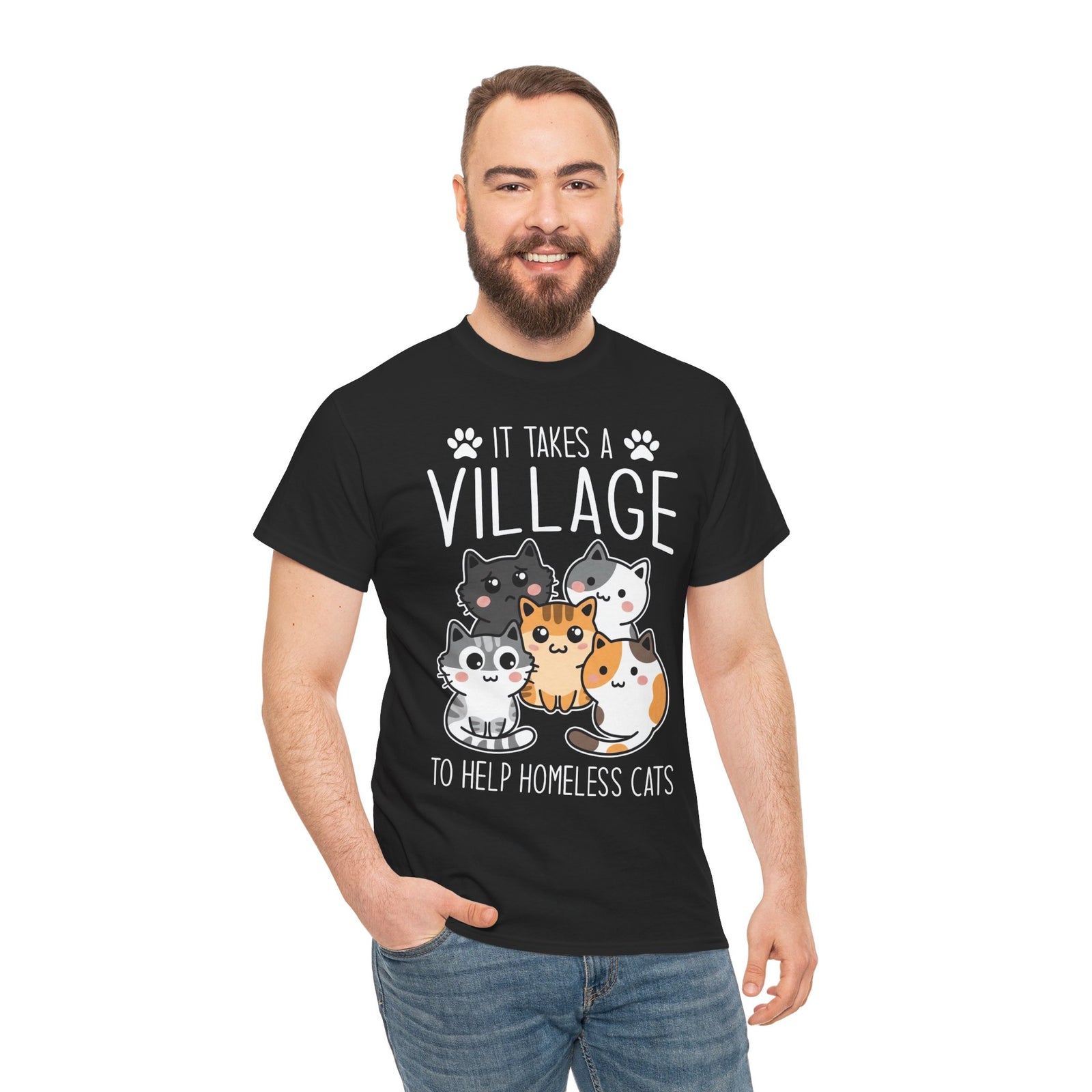 It Takes a Village to Help Homeless Cats T-Shirt