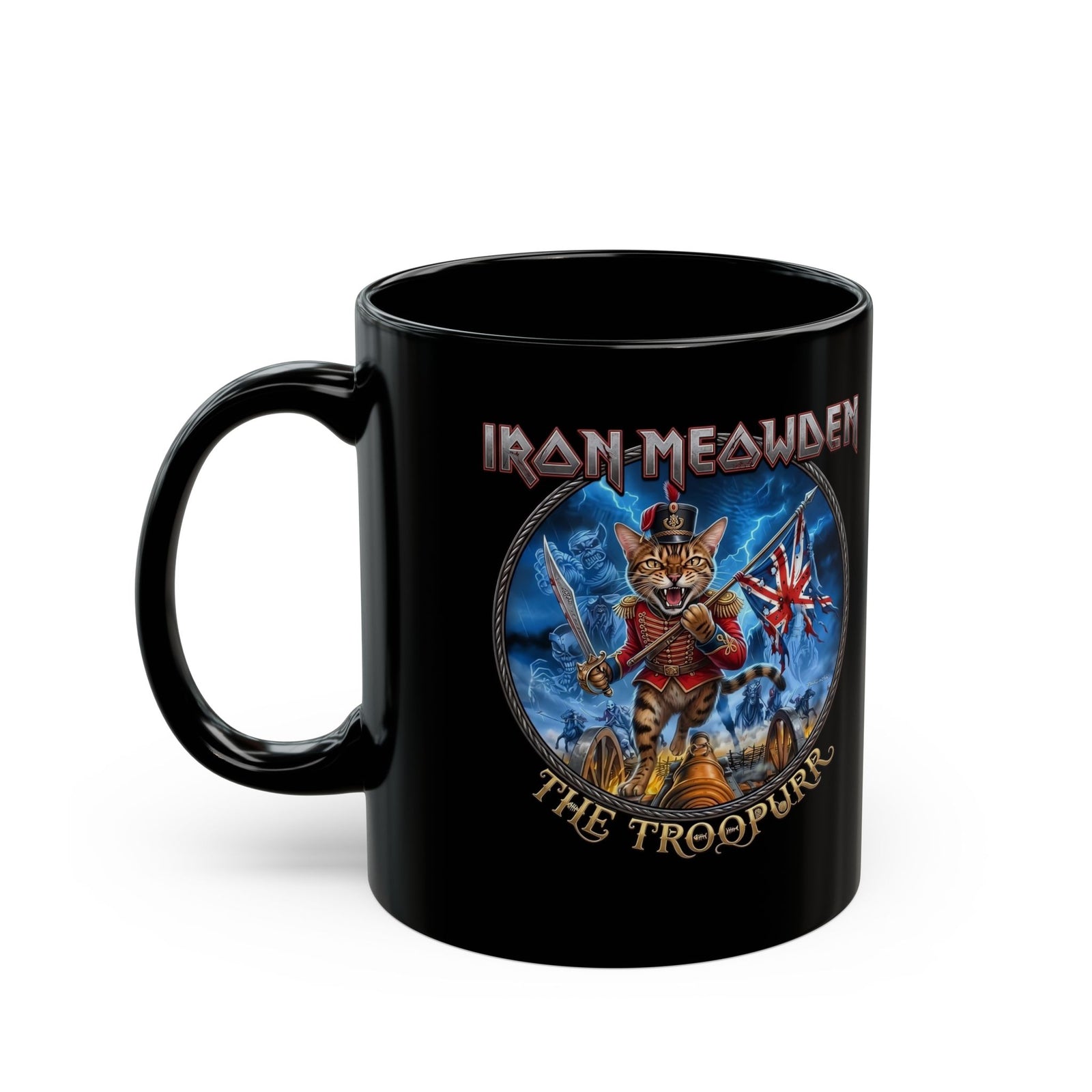 The Troopurr Cat Rock Black Mug