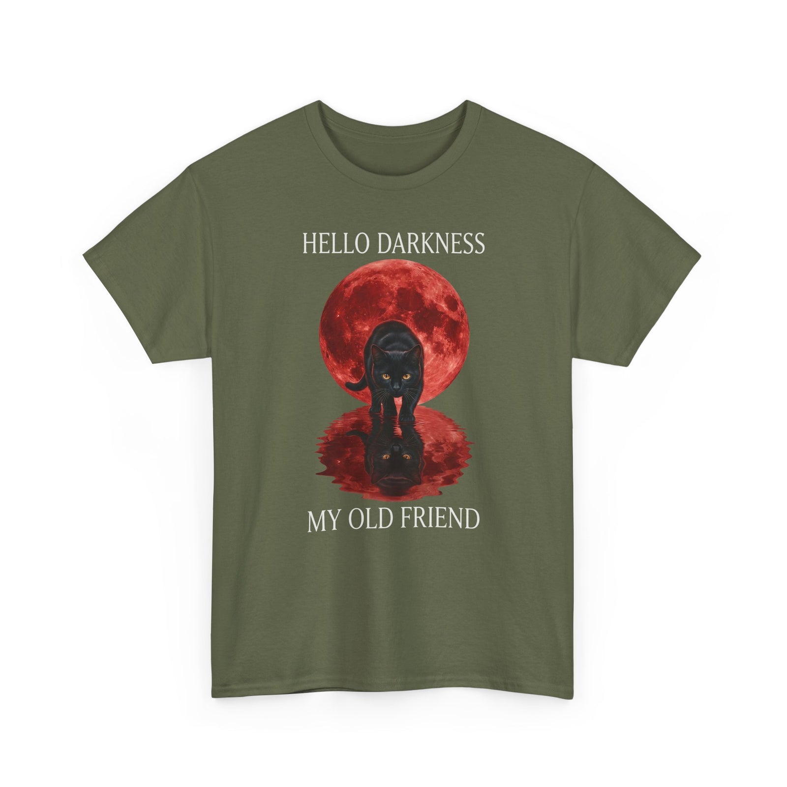 Hello Darkness My Old Friend Black Cat T-Shirt