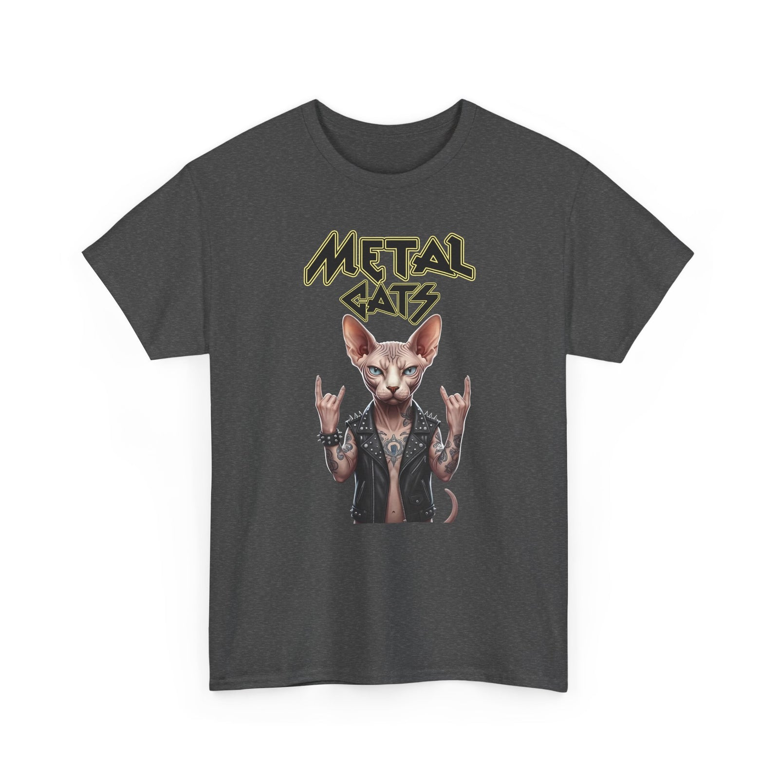 Metal Cats T-Shirt — Heavy Metal Cat Graphic Tee