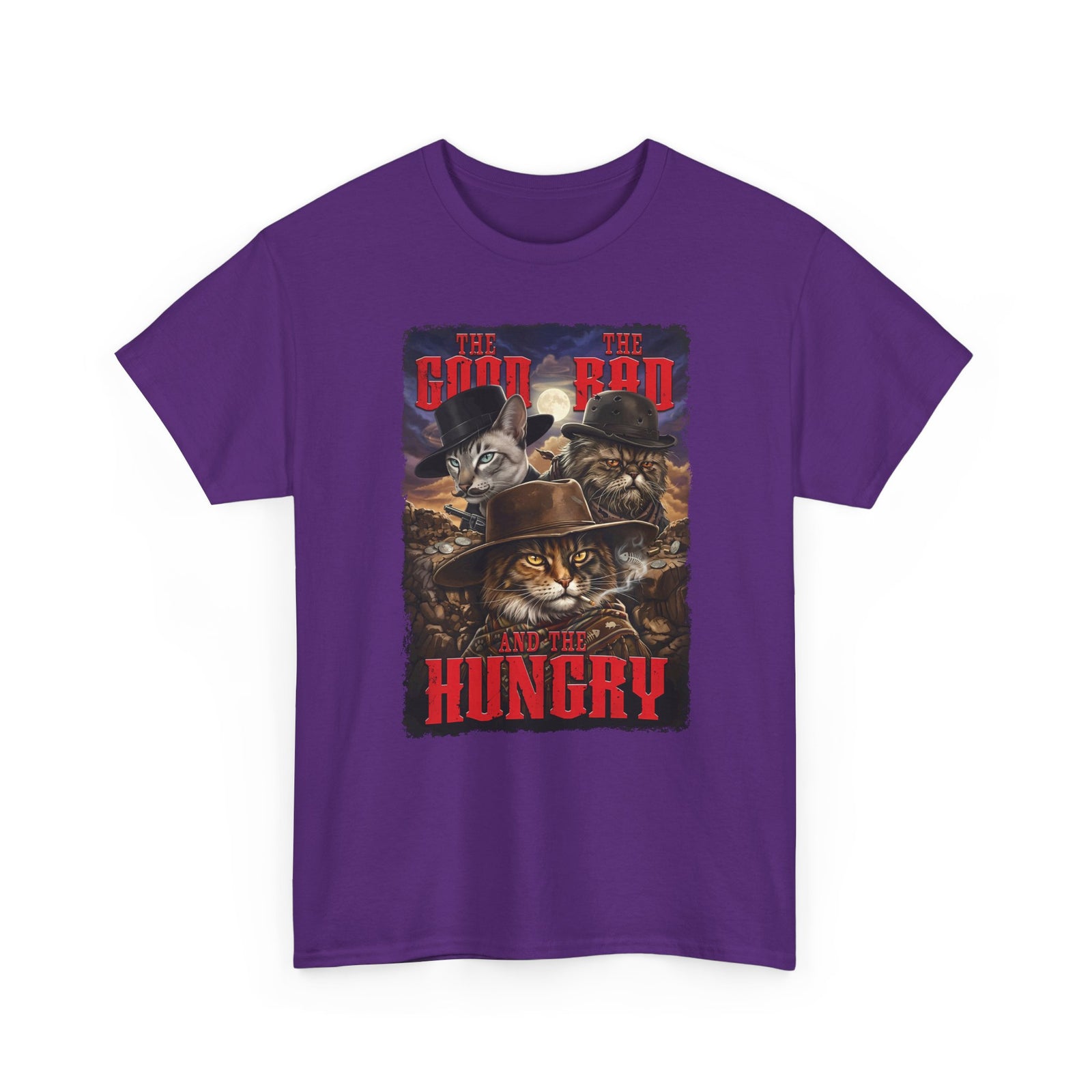 The Good The Bad The Hungry — Cat Parody T-Shirt