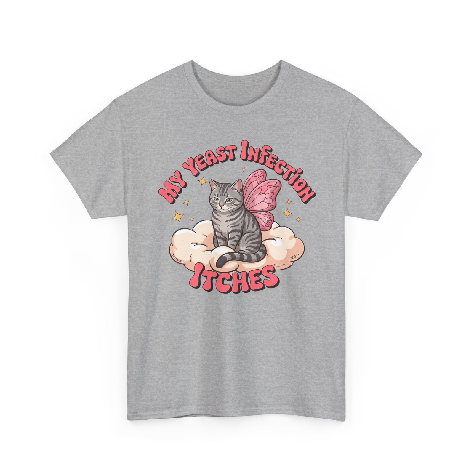My Yeast Infection Itches T-Shirt — Funny Fairy Cat Retro Meme Tee