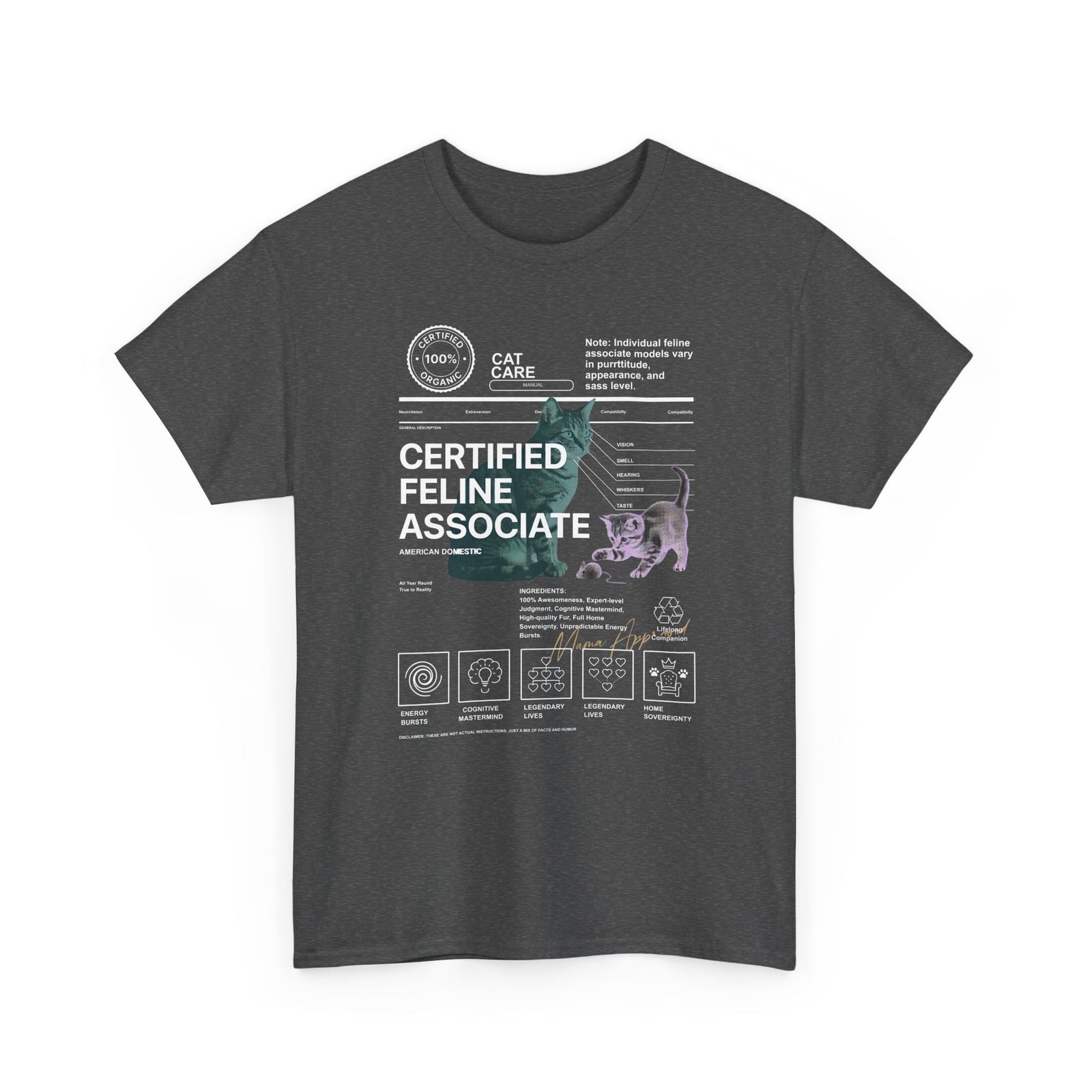 Certified Feline Associate T-Shirt — Funny Cat Lover Tee