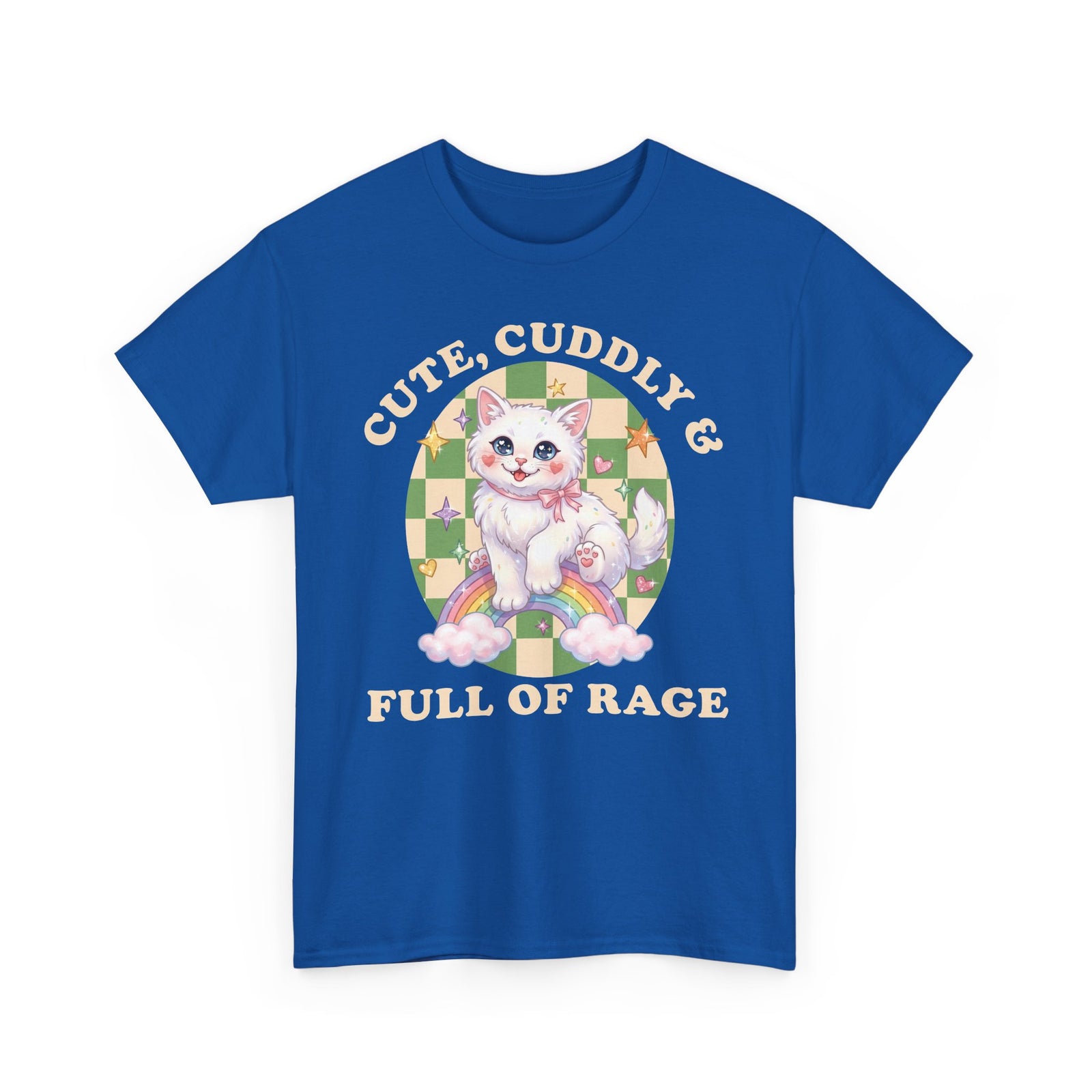Cute Cuddly & Full of Rage T-Shirt — Funny Kawaii Kitten Graphic Tee