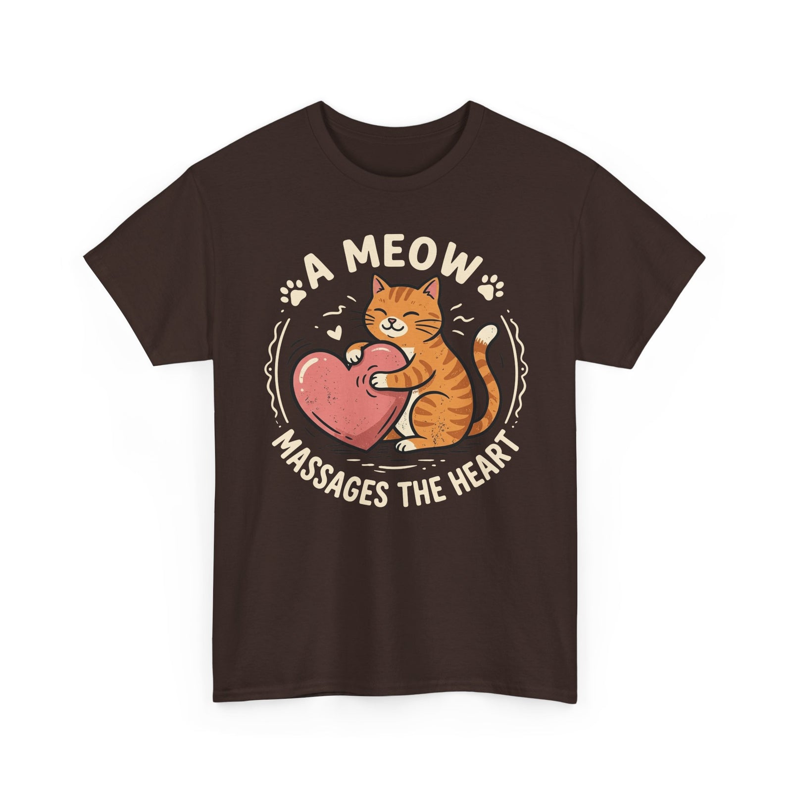 'A Meow Massages The Heart' Cat T-Shirt