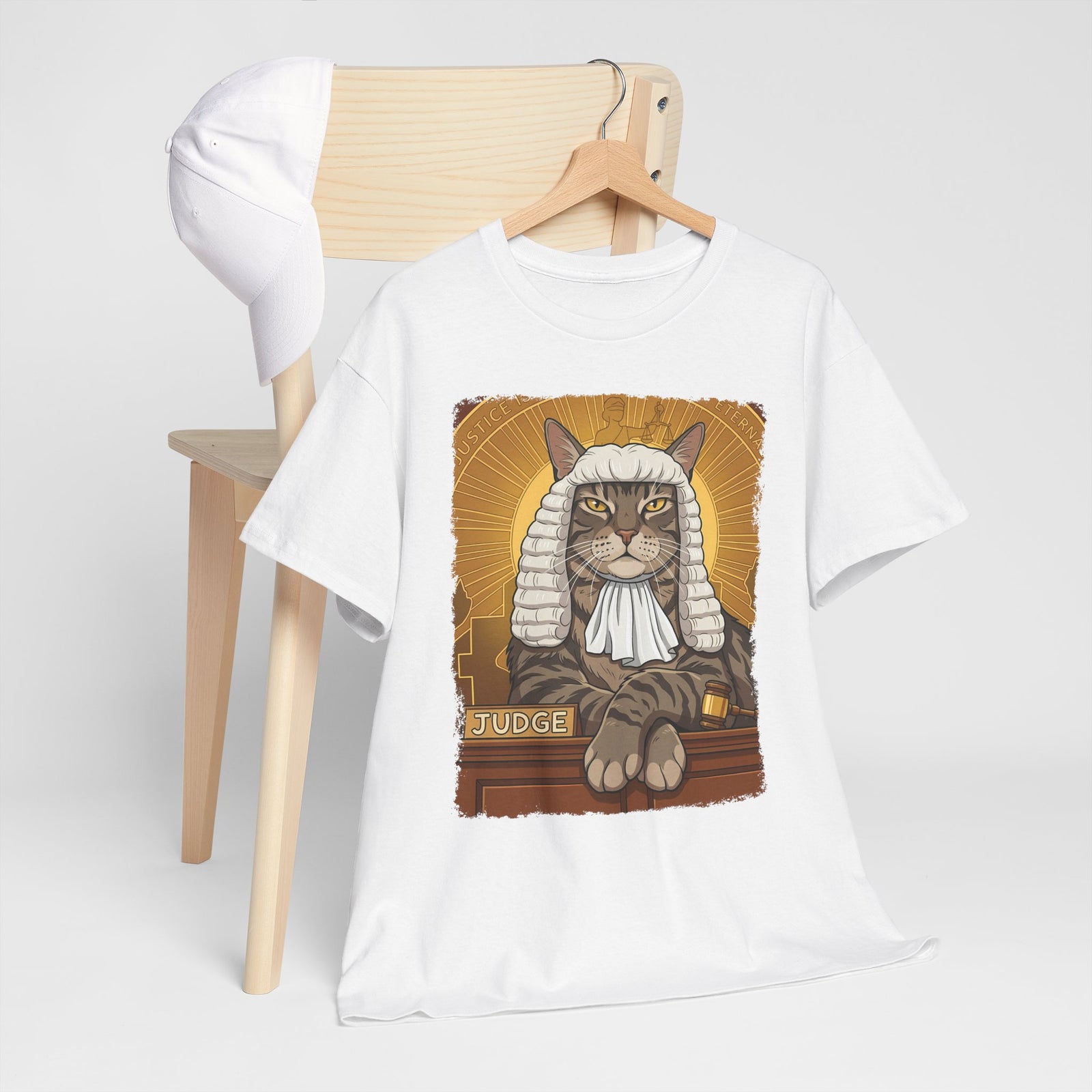 Cat Judge T-Shirt Funny Cat Lawyer / Judge Graphic Tee