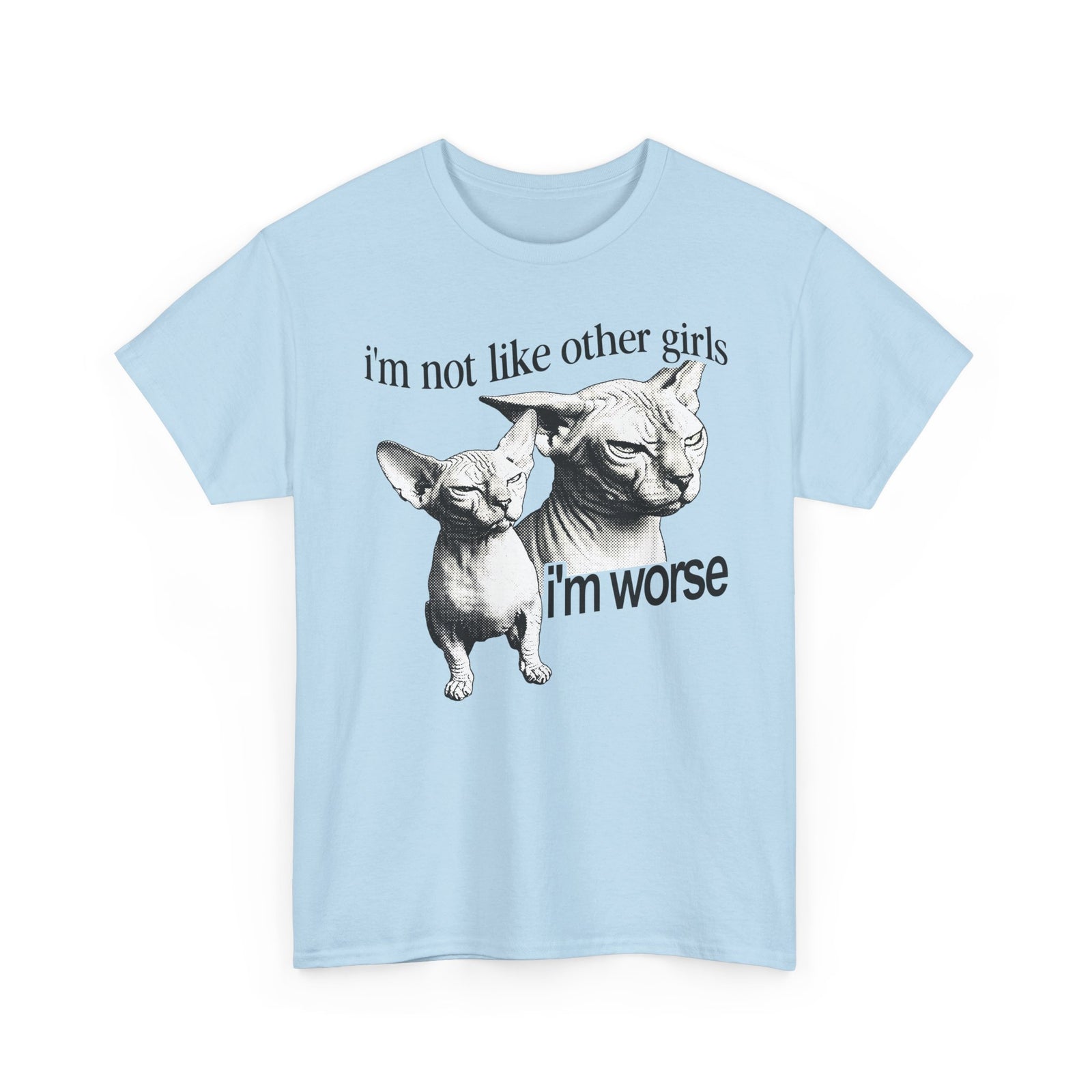 I'm Not Like Other Girls I'm Worse T-Shirt — Funny Sphynx Cat Tee