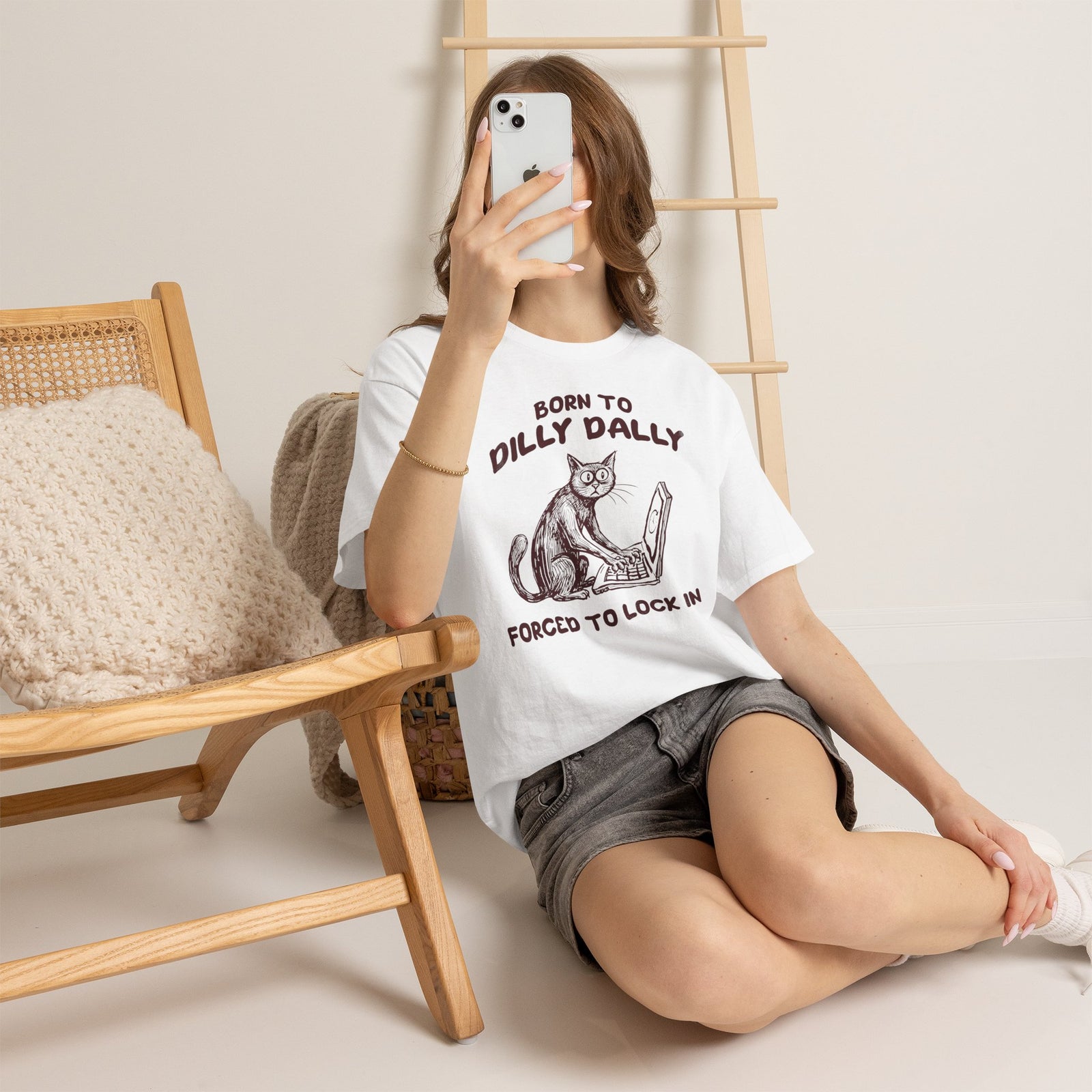 Born to Dilly Dally Tee Funny Slogan Casual T‑Shirt