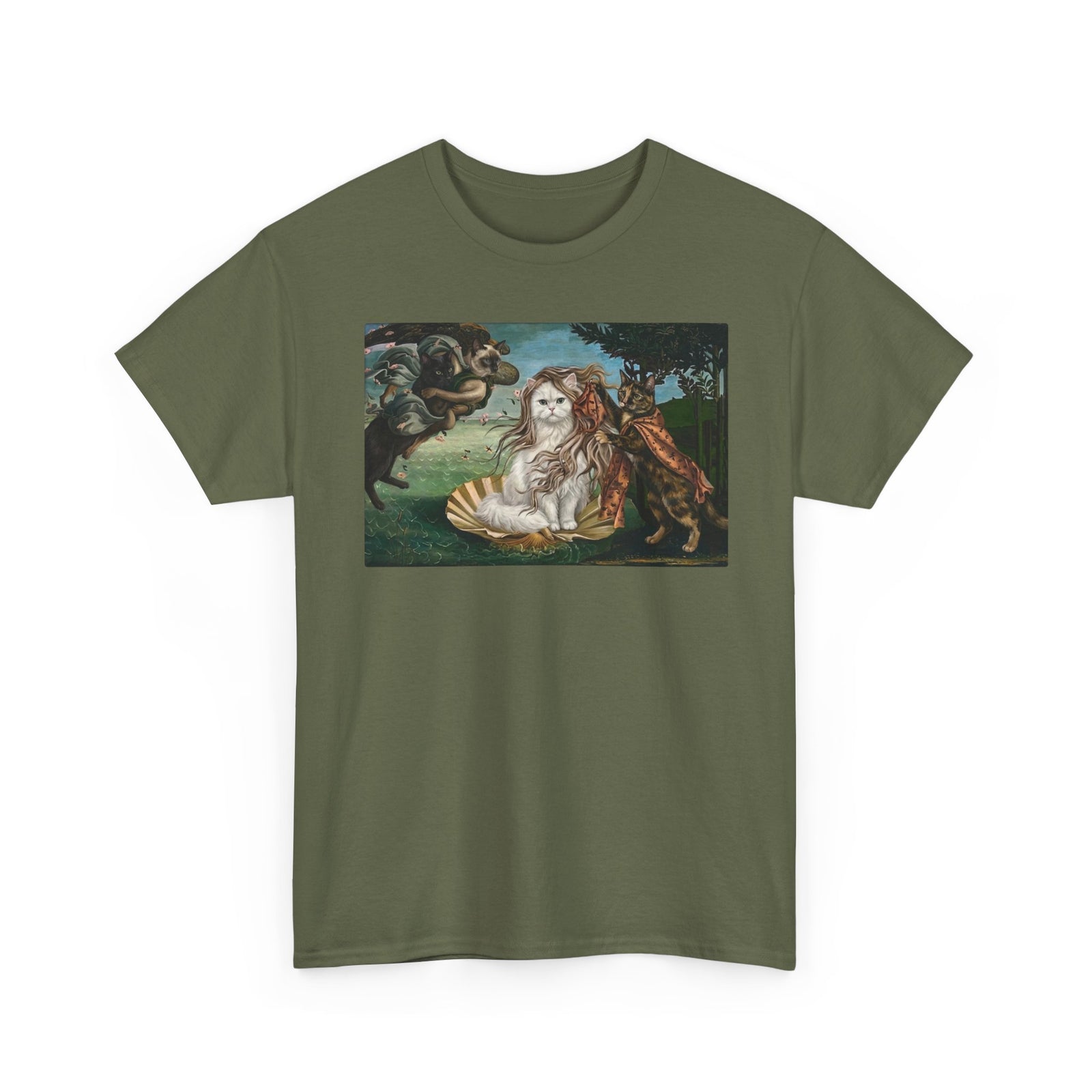 Birth of Venus Kitty T-Shirt — Vintage Art Cat Tee