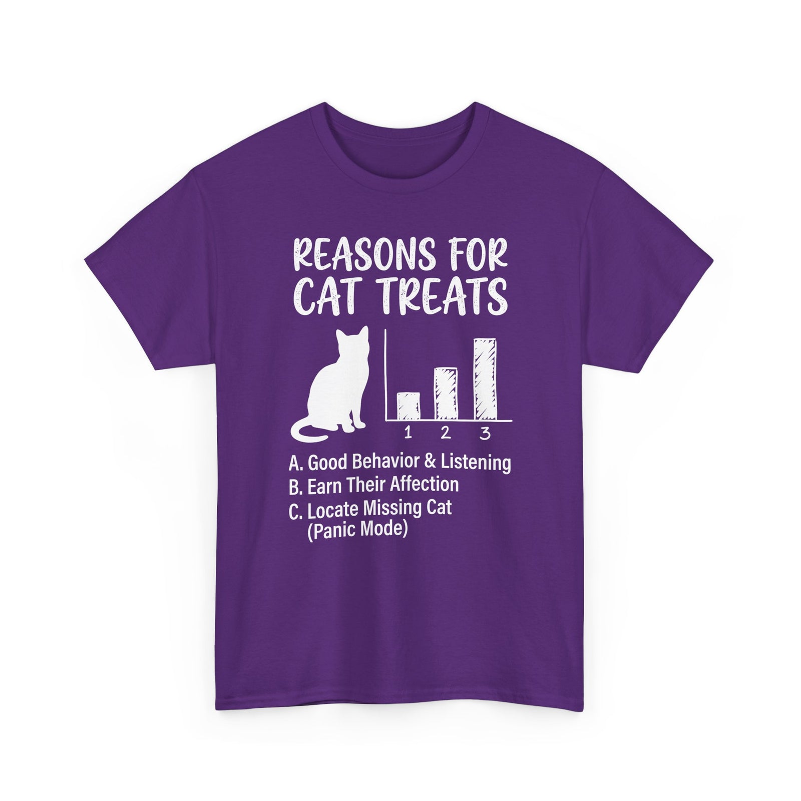Reasons For Cat Treats T-Shirt — Cute Cat Lover Tee