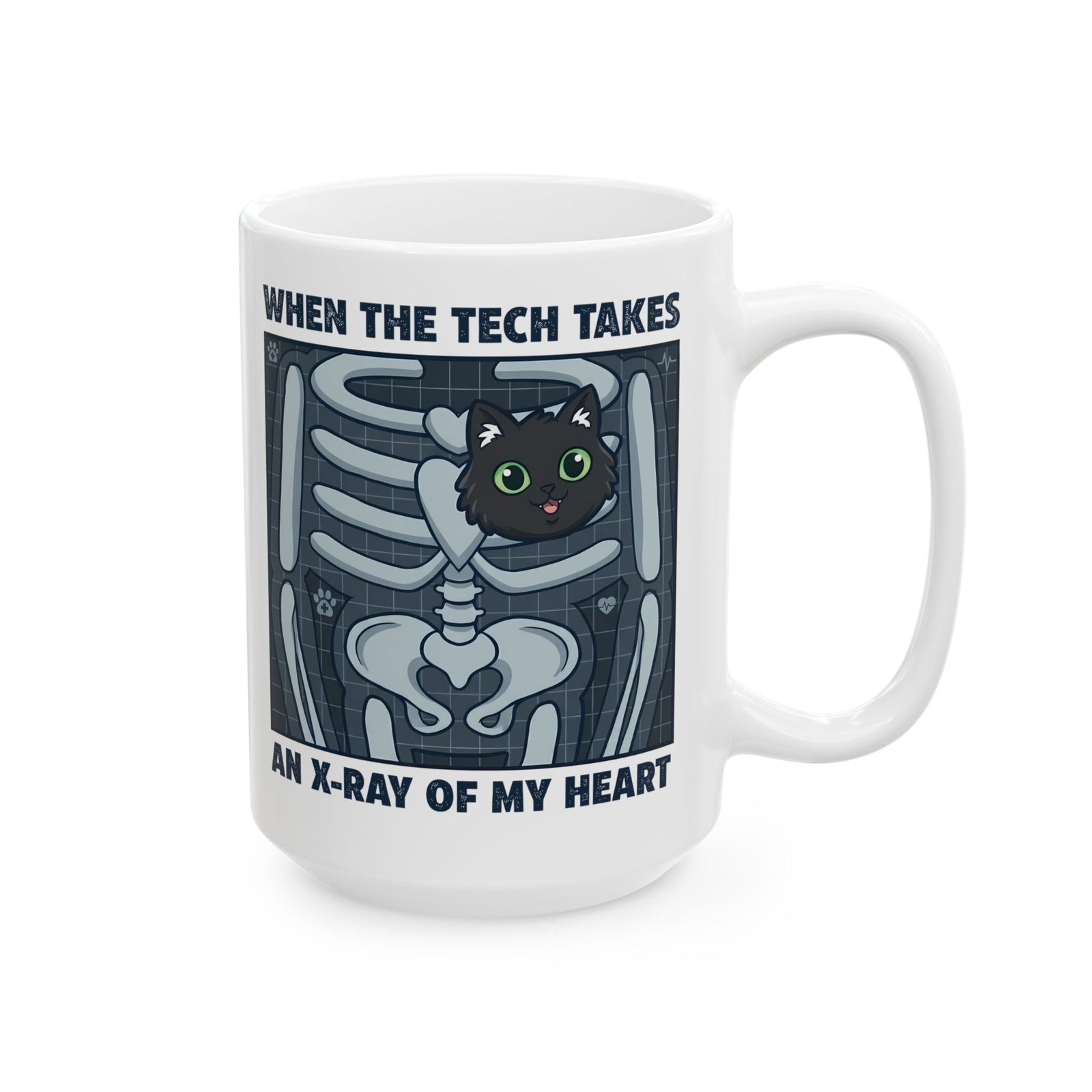MY HEART IS 100% CAT Ceramic Mug — Cat Lover Mug