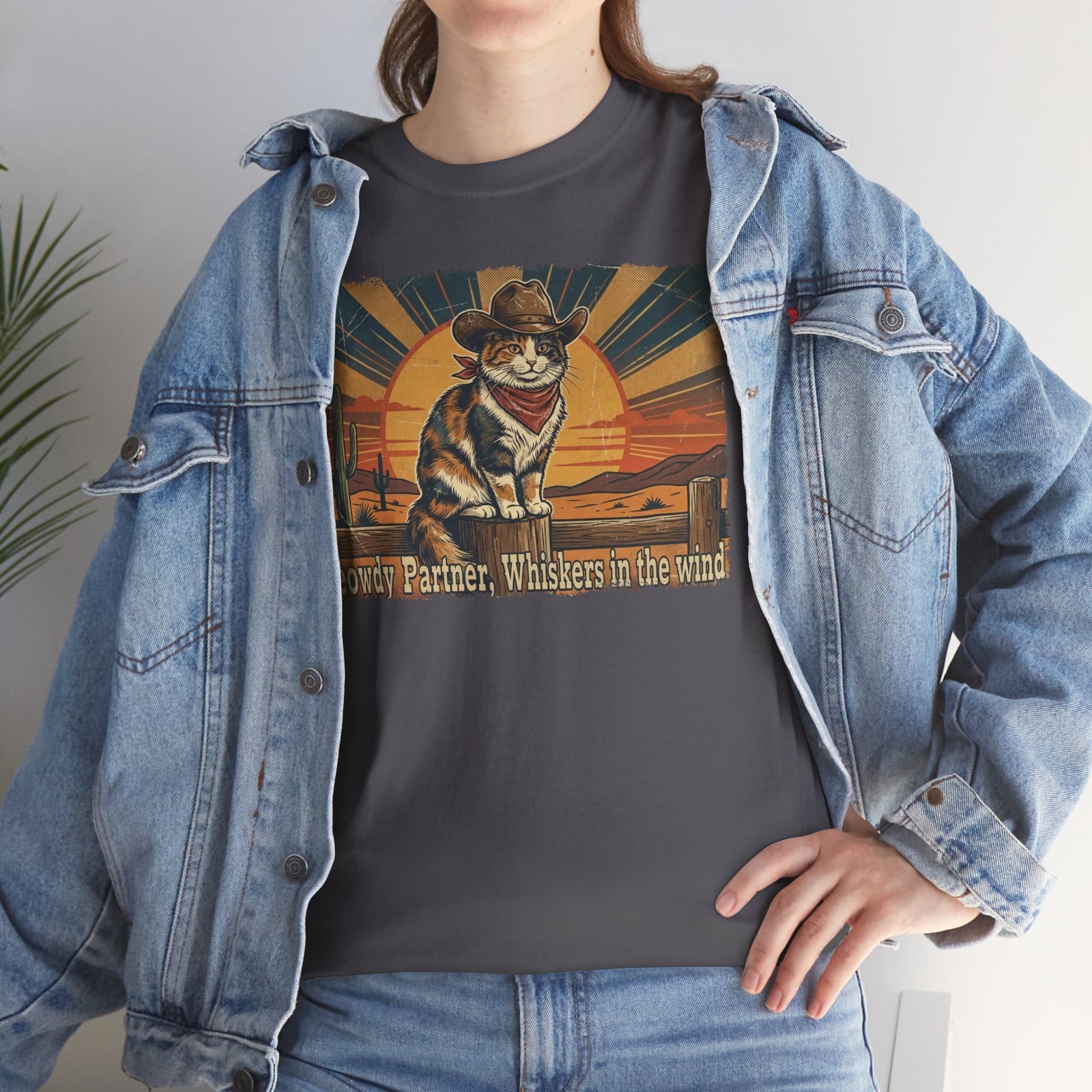Meowdy Partner T-Shirt — Cute Cat Cowboy Graphic Tee