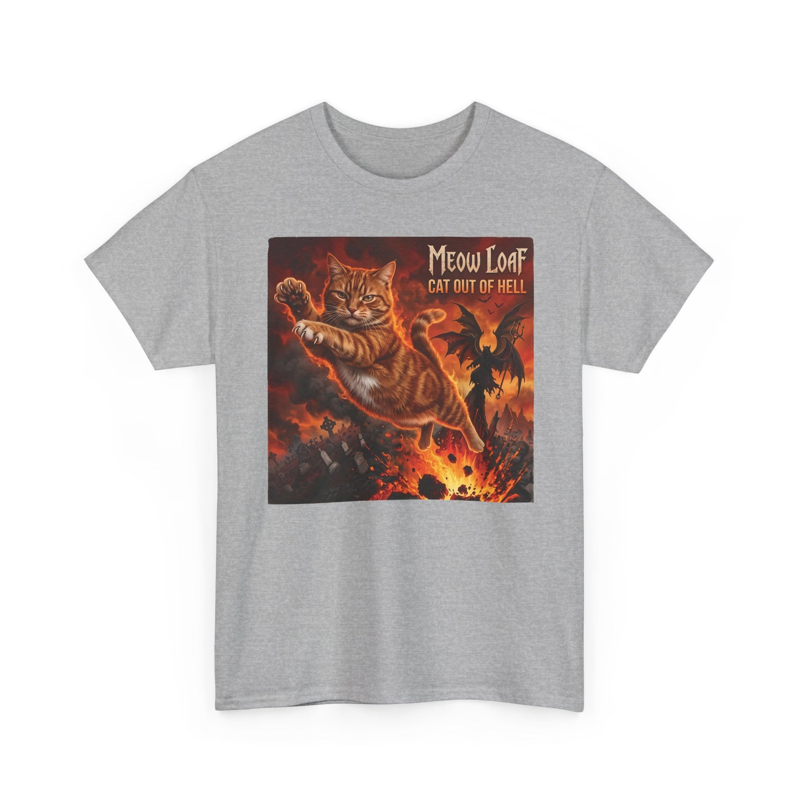 Meow Loaf Cat Out of Hell T-Shirt — Funny Gothic Cat Tee