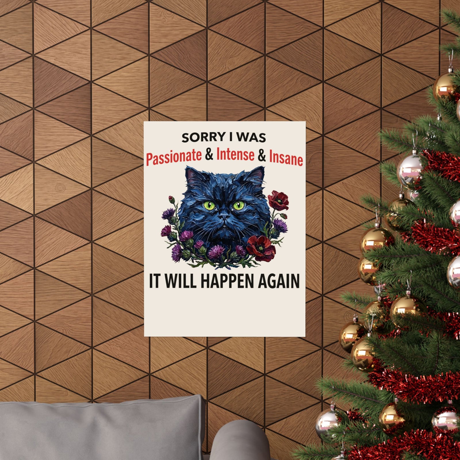 Passionate Black Cat Poster