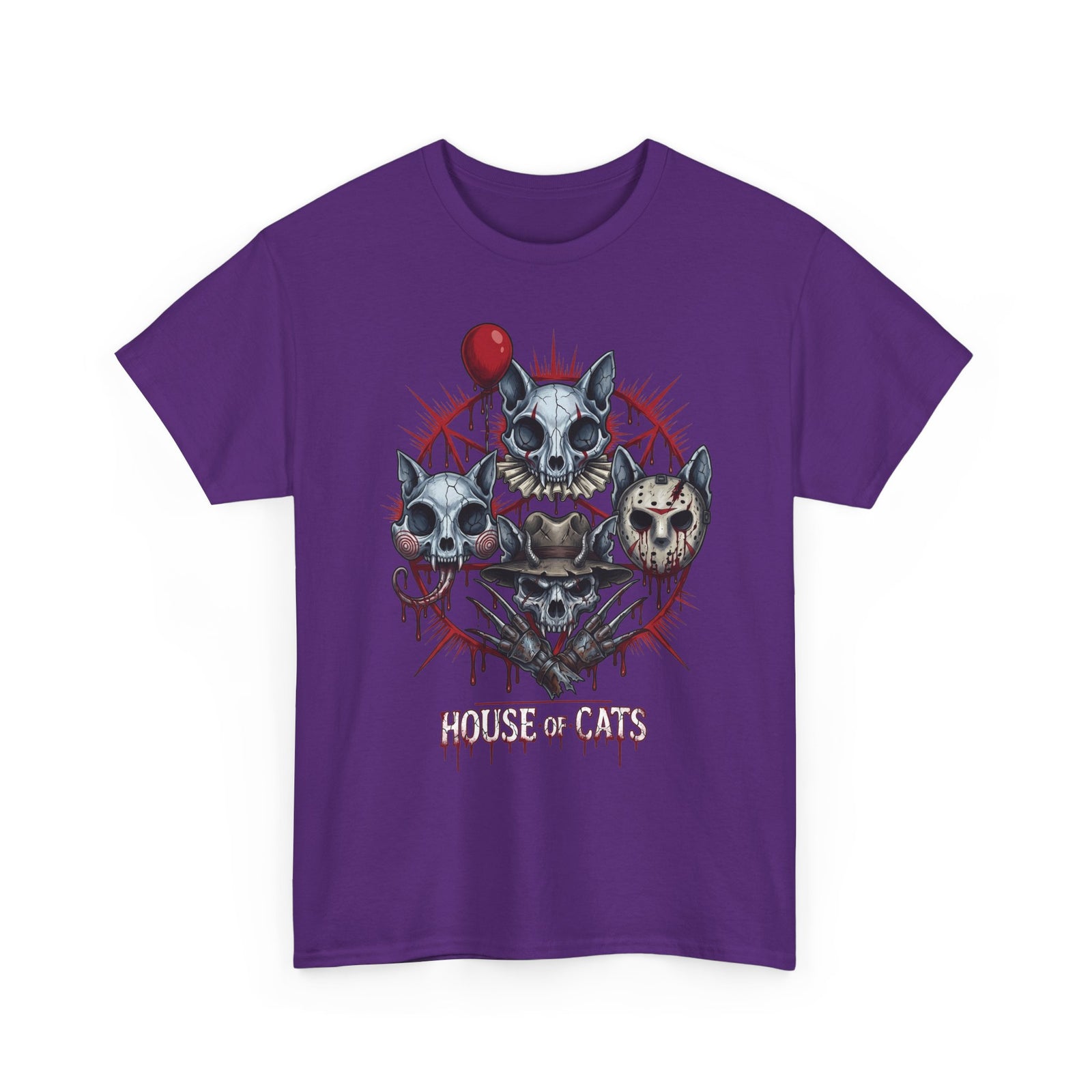 House Of Cats Horror Movie T-Shirt — Slashers Cat Skull Graphic Tee
