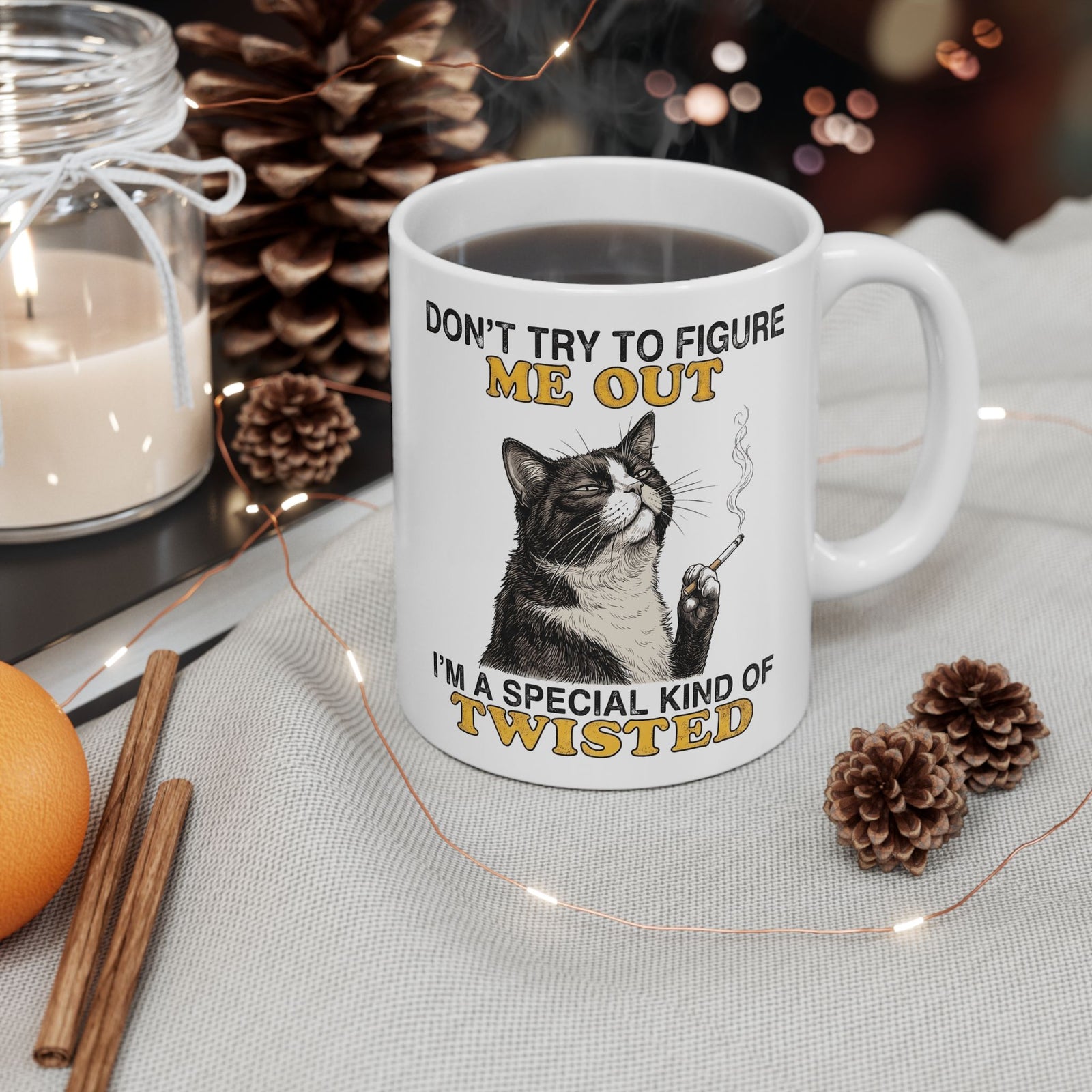 Grumpy Cat Mug "I’m a Special Kind of Twisted" Funny Sarcastic Cat Mug for Cat Lovers