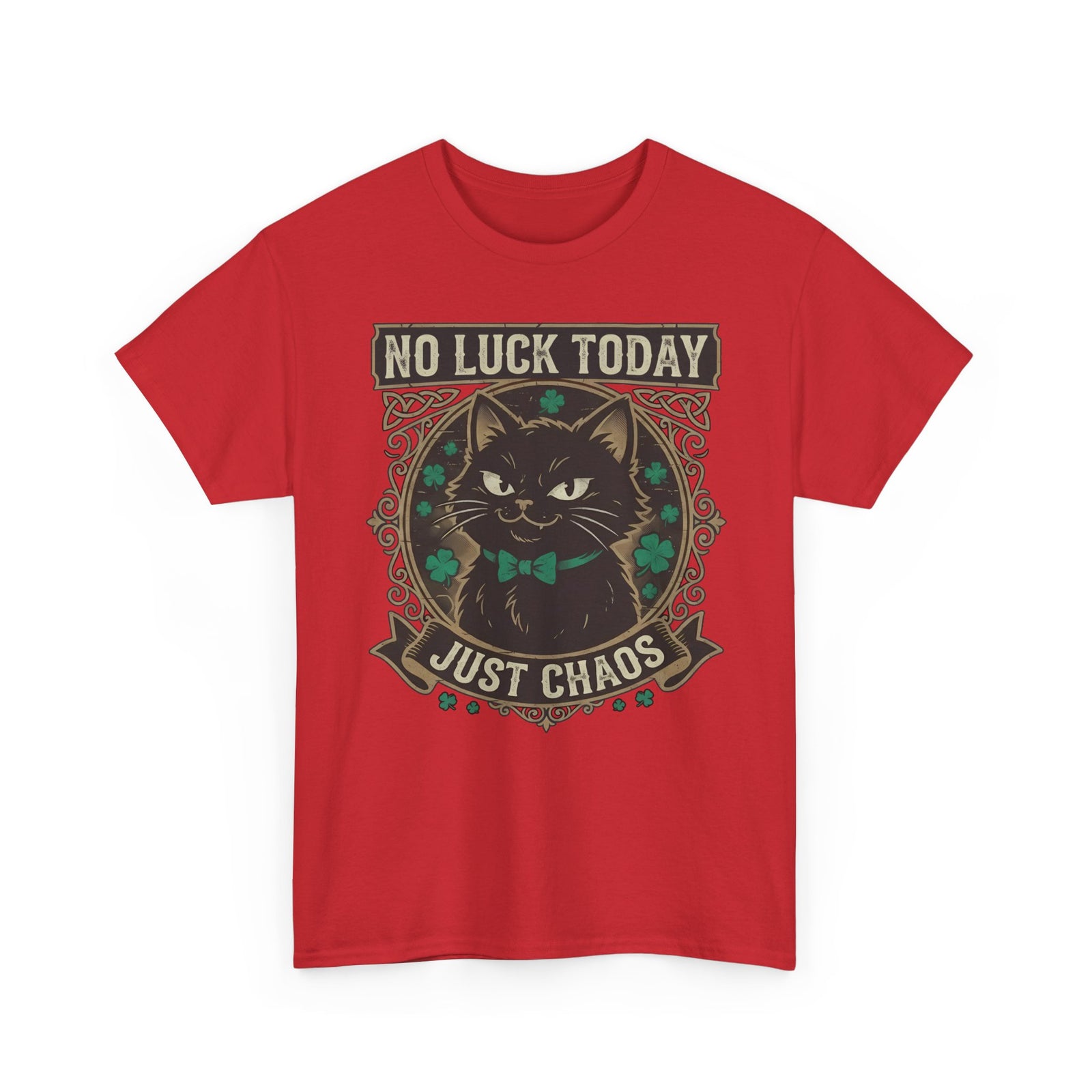 No Luck Today, Just Chaos — Black Cat T-Shirt