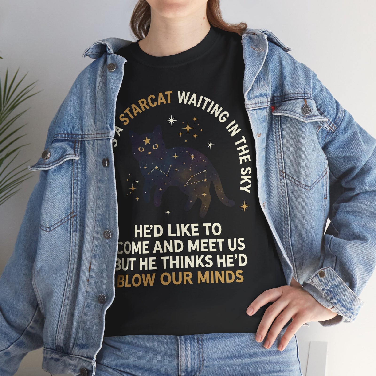 Starcat Tee — "There's a Starcat Waiting in the Sky" Galaxy T-Shirt