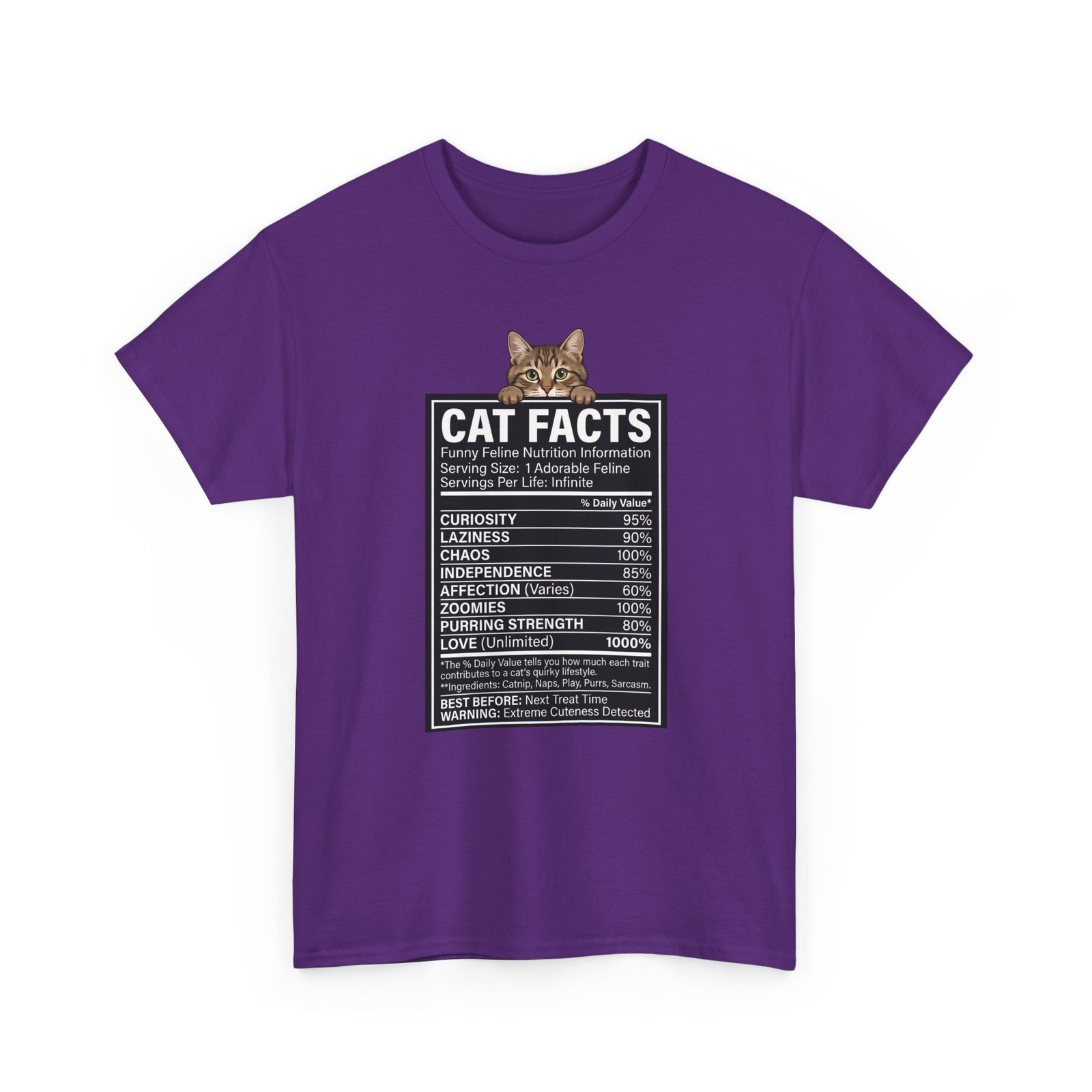 Cat Nutrition Facts T-Shirt