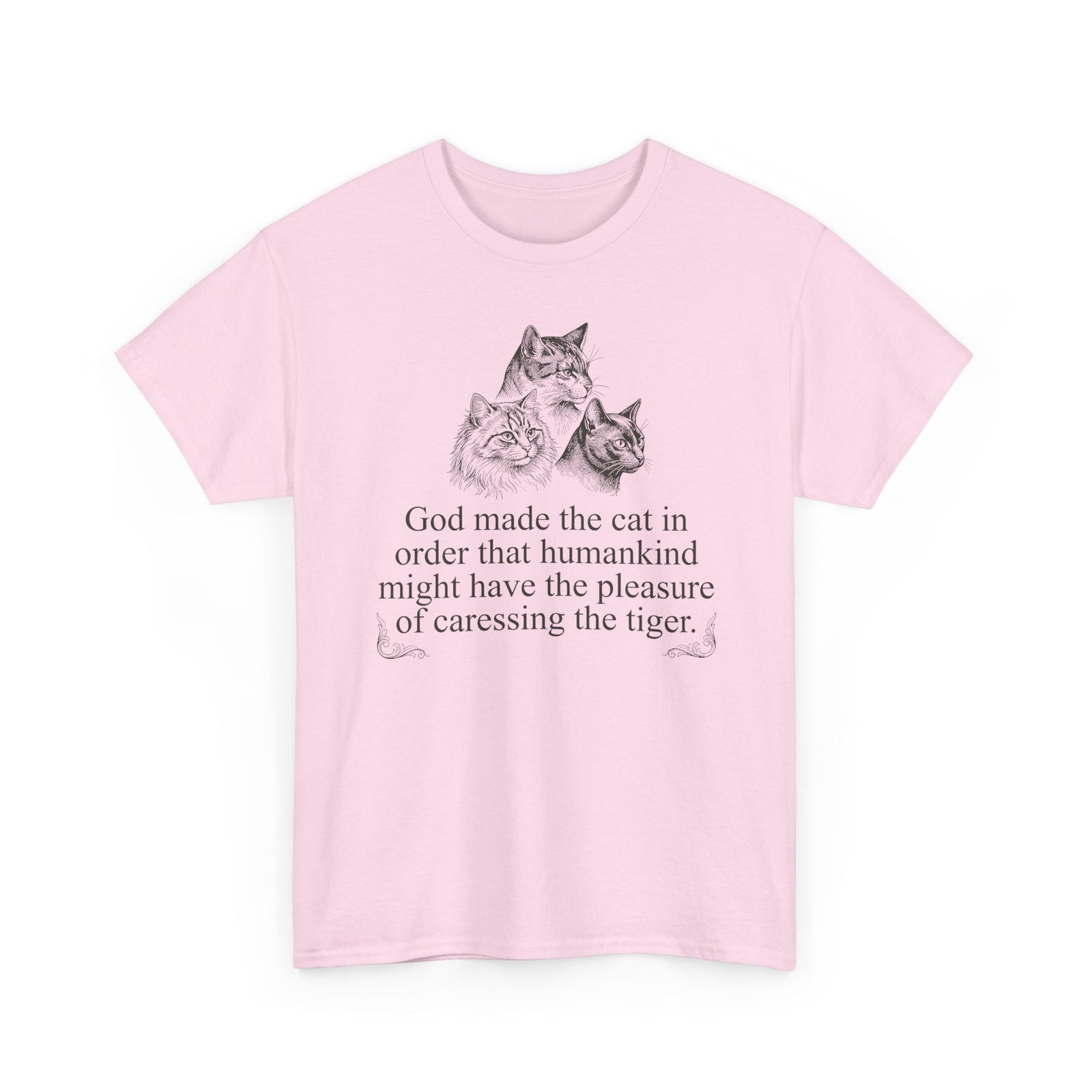 Vintage Sketch Cats with "God made the cat... Shirt