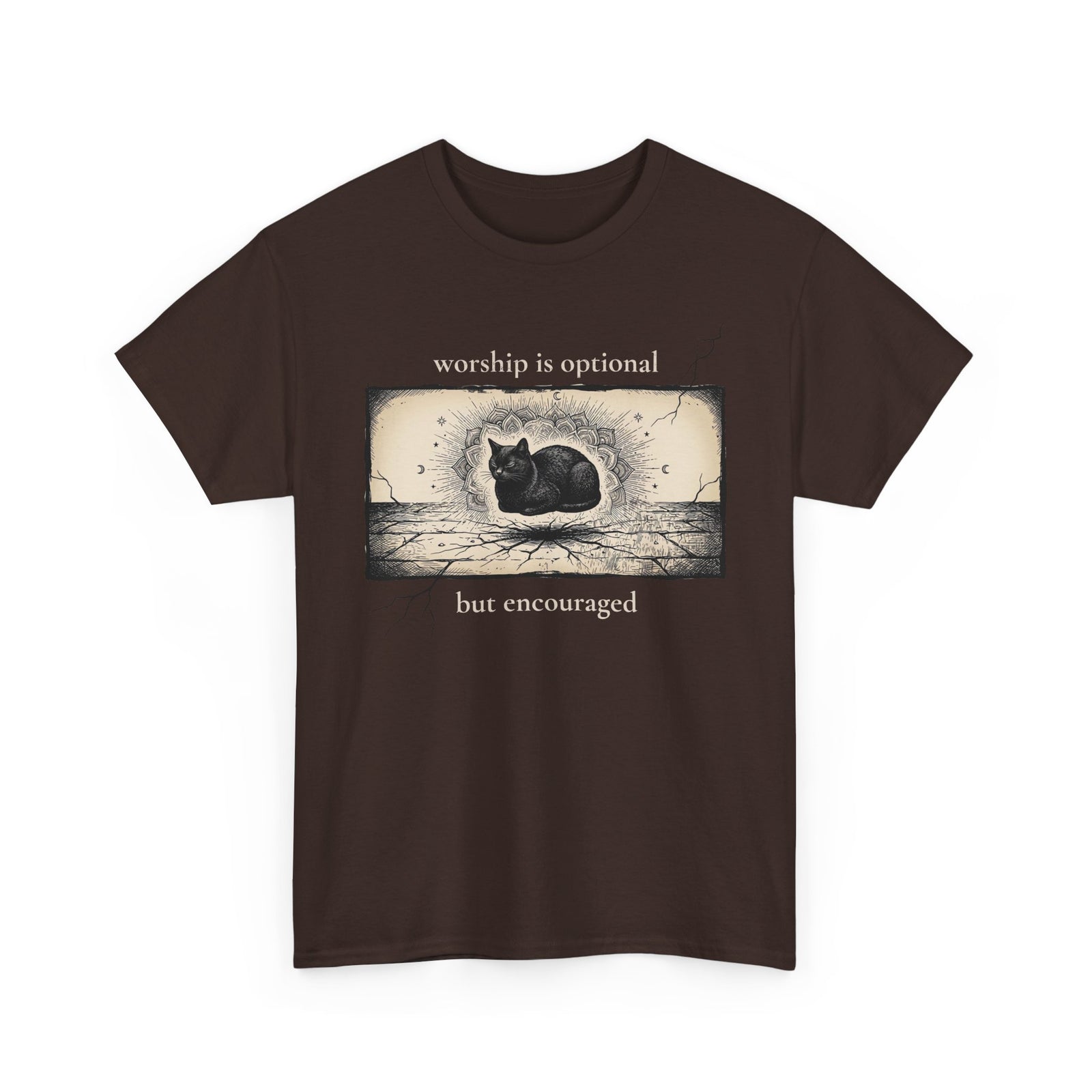 Worship Is Optional But Encouraged Cat T-Shirt