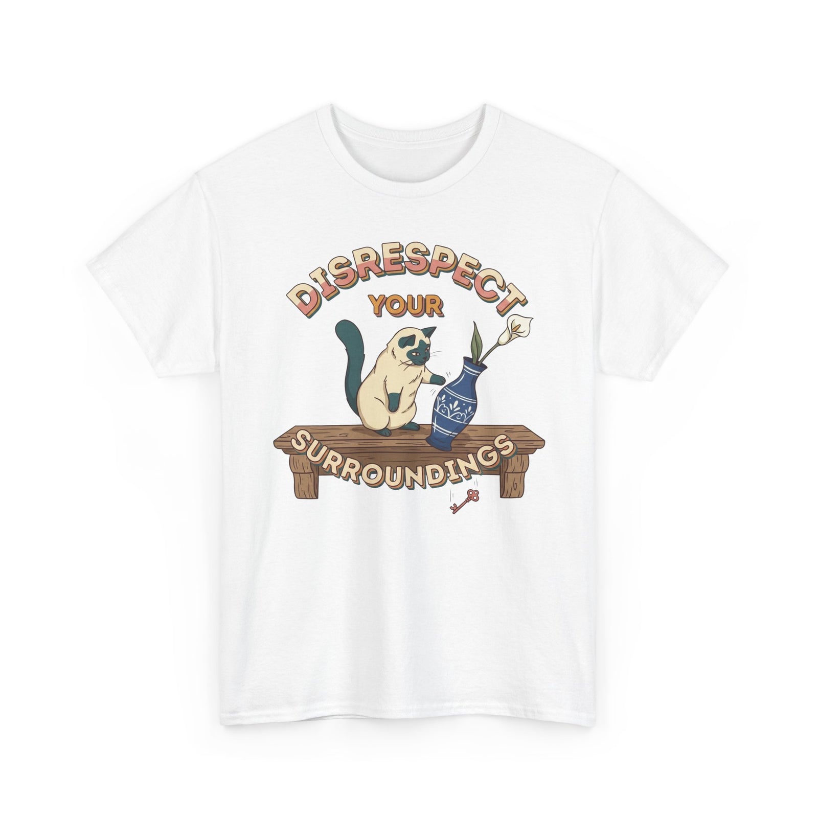 Disrespect Your Surroundings Cat Graphic Tee