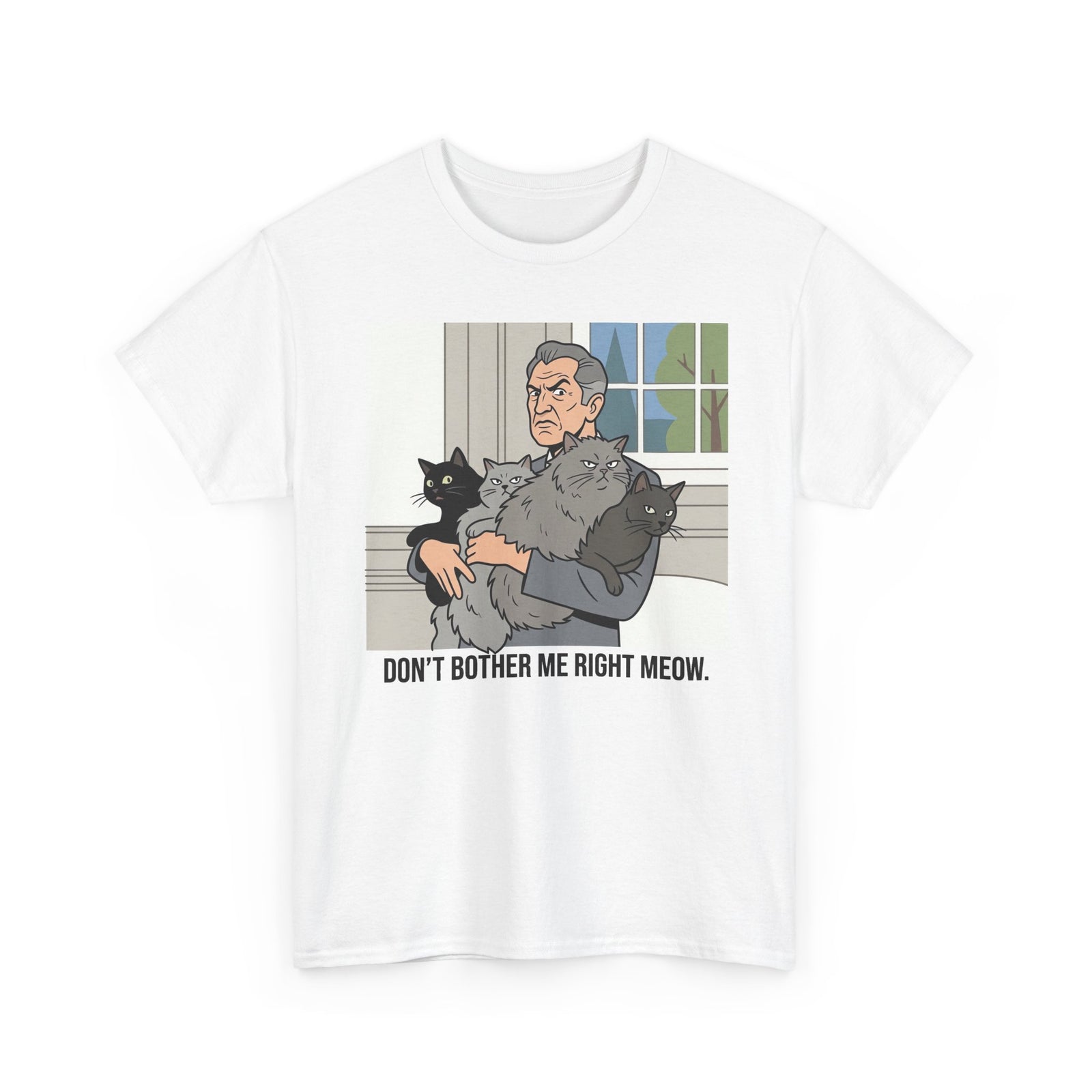 T‑Shirt — "Don't Bother Me Right Meow" Cat Lounge Graphic Tee
