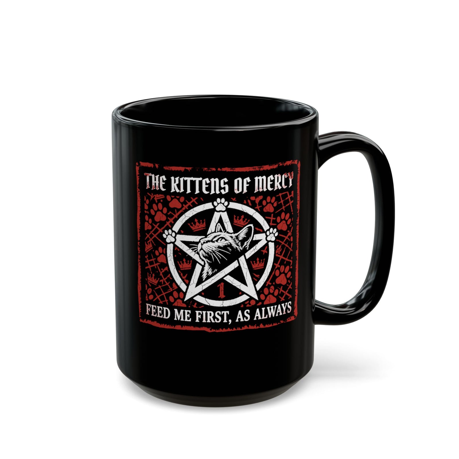 Kittens of Mercy Black Mug Cute Kitten Rescue Mug