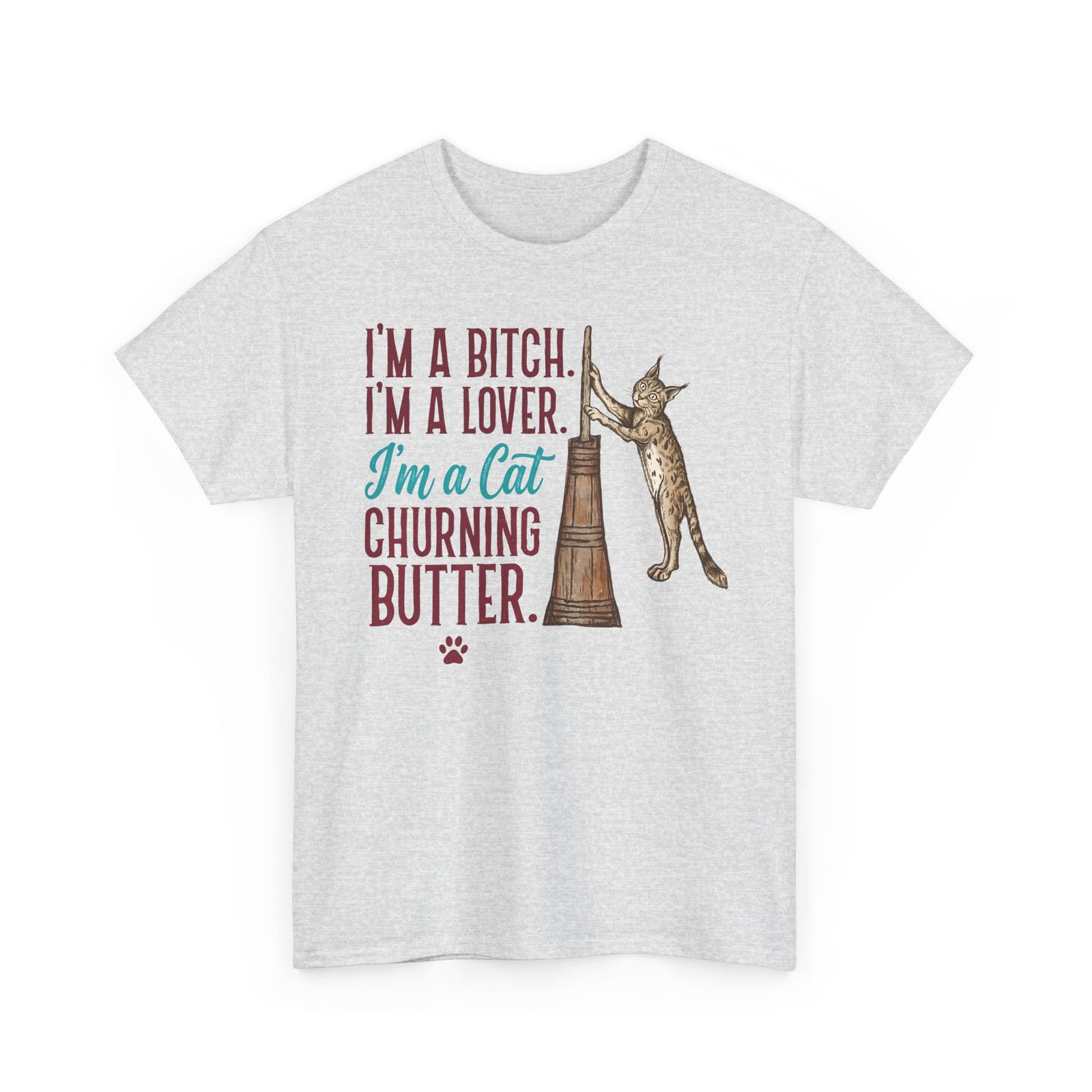 “I'm a Cat Churning Butter” T-Shirt — Funny Whimsical Cat Tee