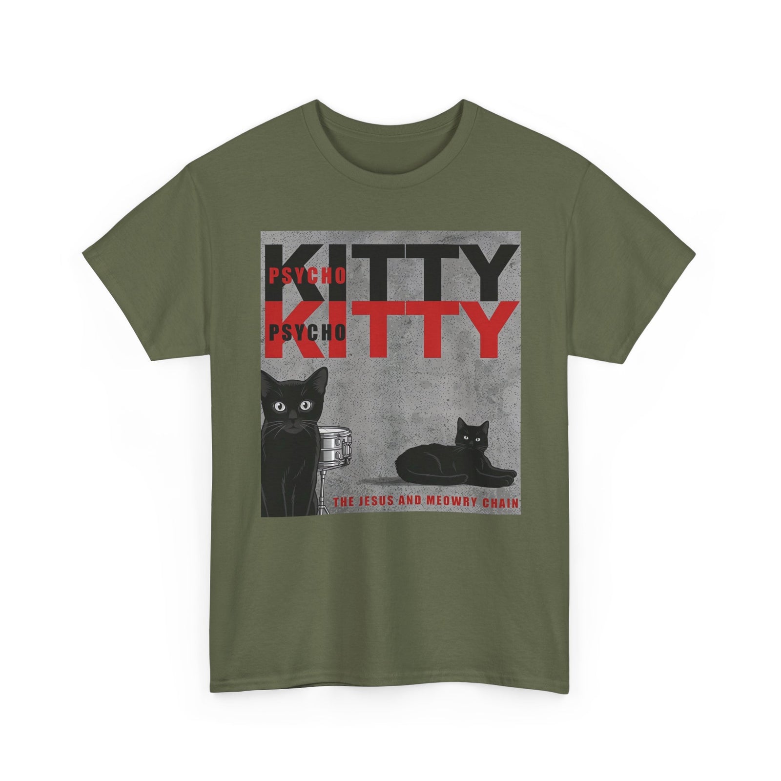 Kitty Tee Retro Black Cat Graphic T‑Shirt