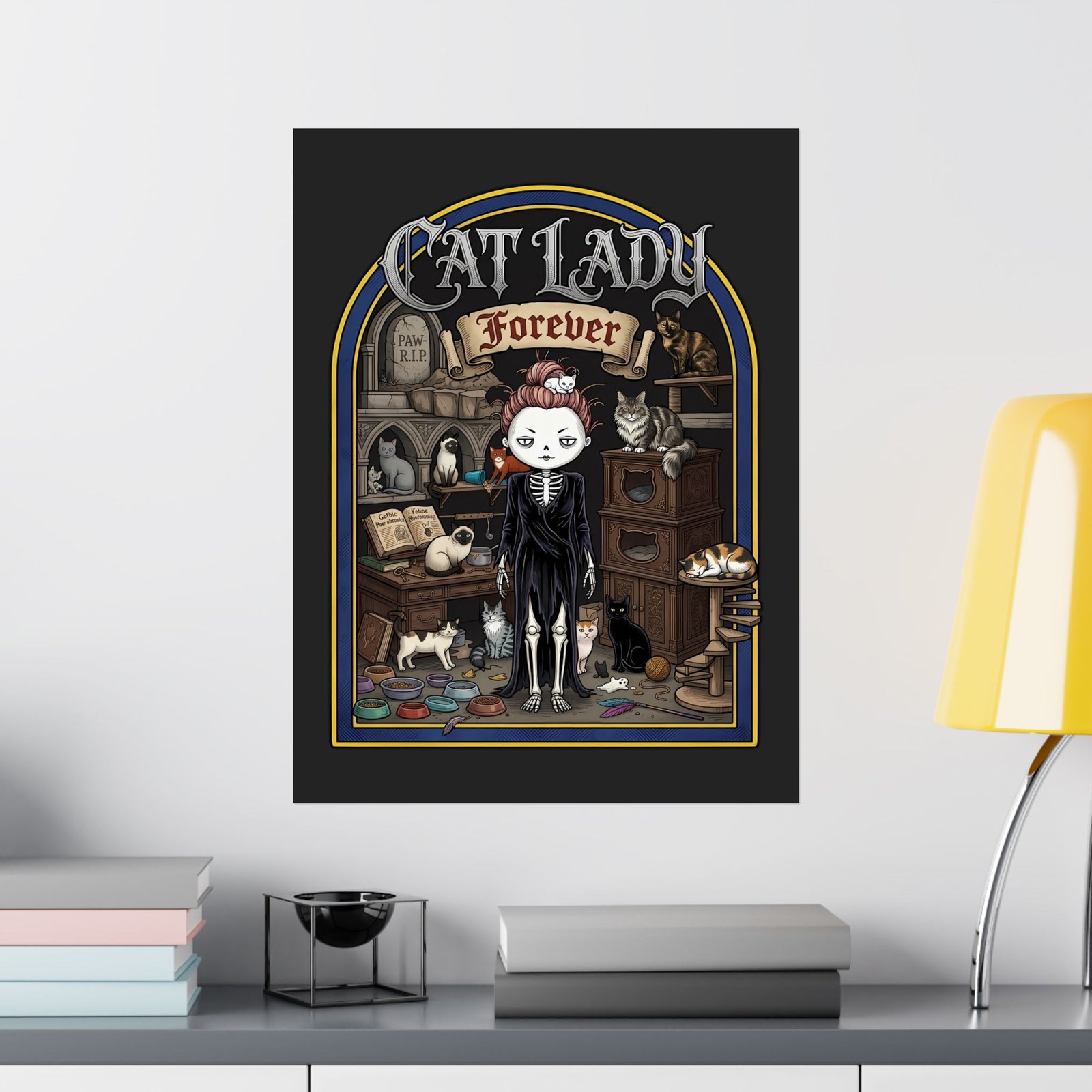 Cat Lady Poster Funny Cat Lover Poster