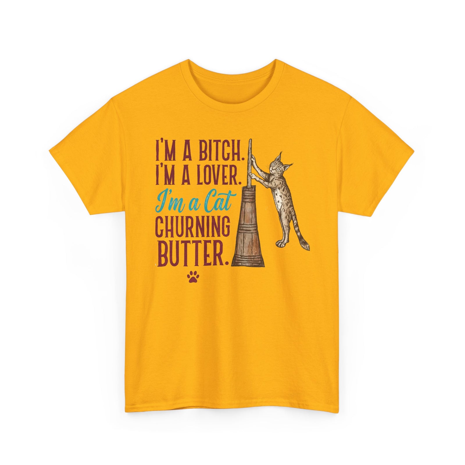 “I'm a Cat Churning Butter” T-Shirt — Funny Whimsical Cat Tee