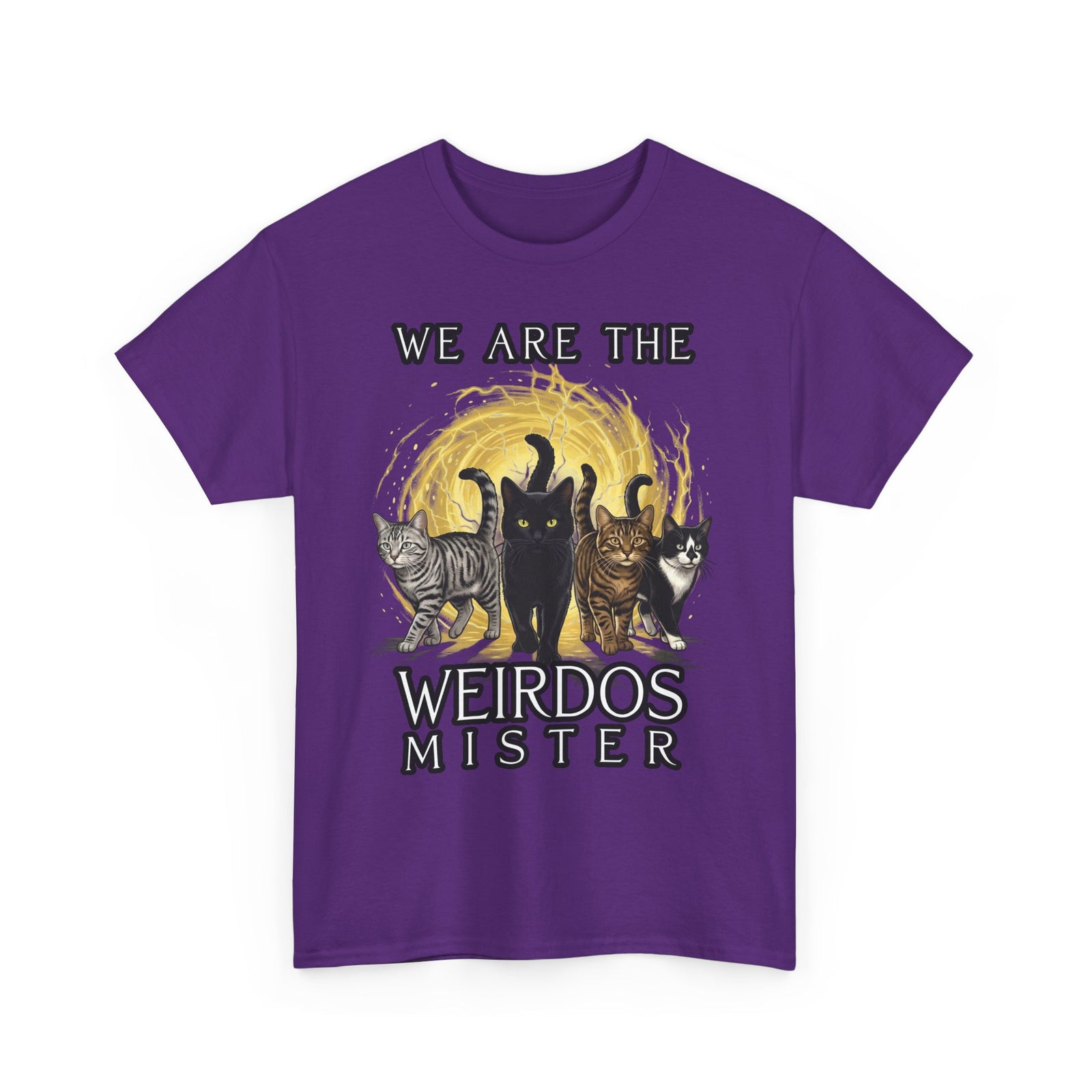 We Are The Weirdos Mister Tee — Gothic Cat Witchcraft Graphic T-Shirt