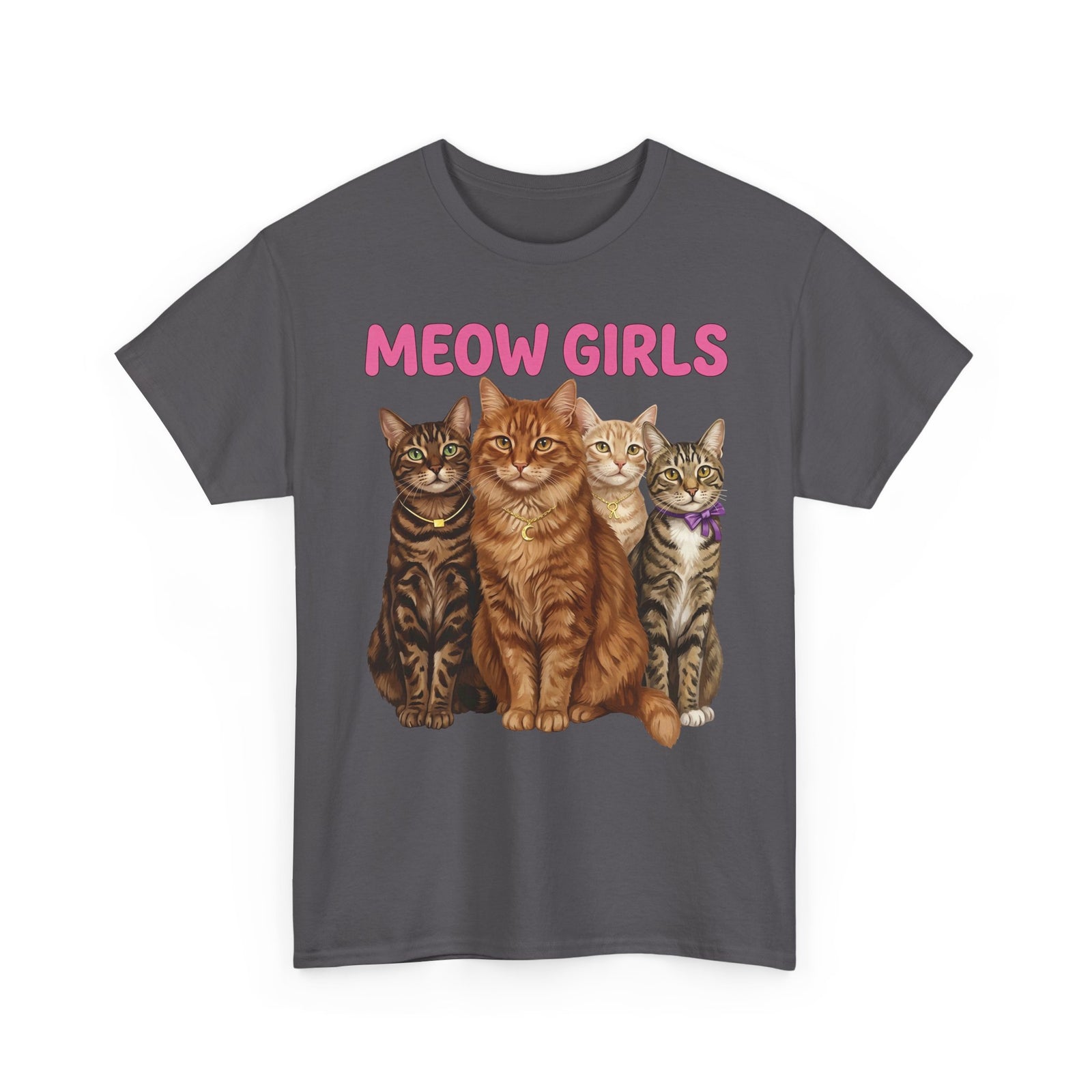 Meow Girls Cat Tee — Cute Graphic Cats Shirt for Cat Lovers