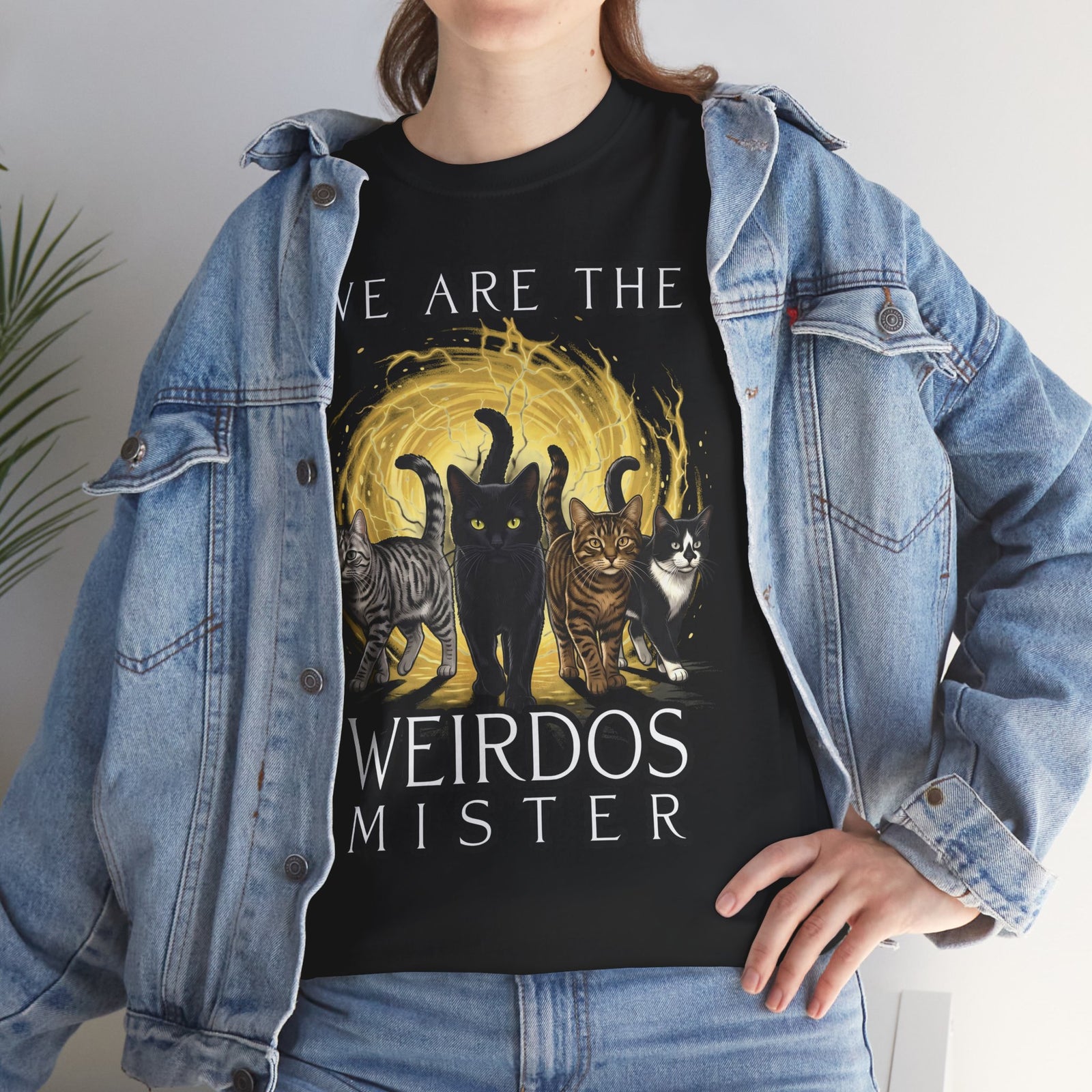 We Are The Weirdos Mister Tee — Gothic Cat Witchcraft Graphic T-Shirt