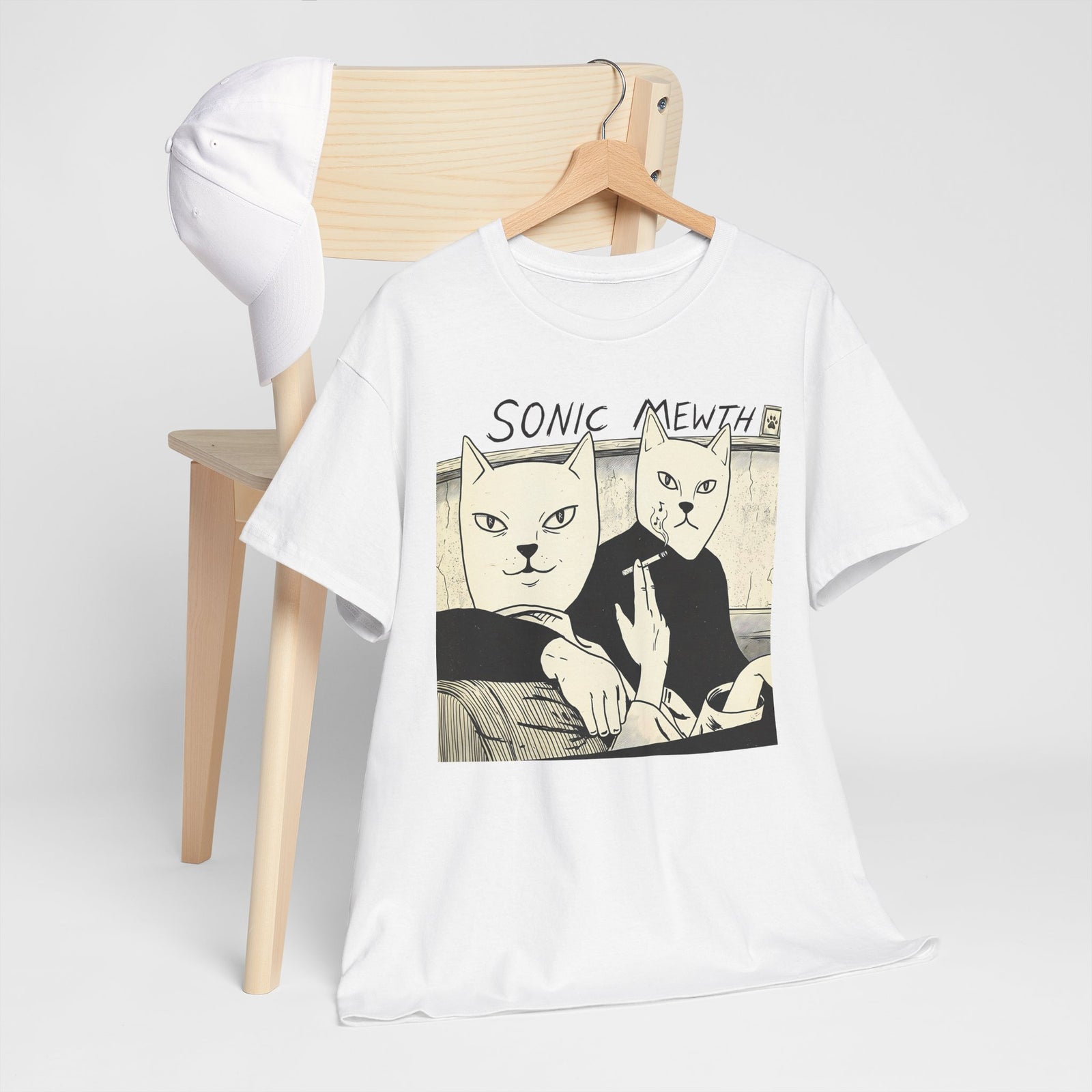 Funny Cat Parody T-Shirt — Cute Satirical Cat Tee