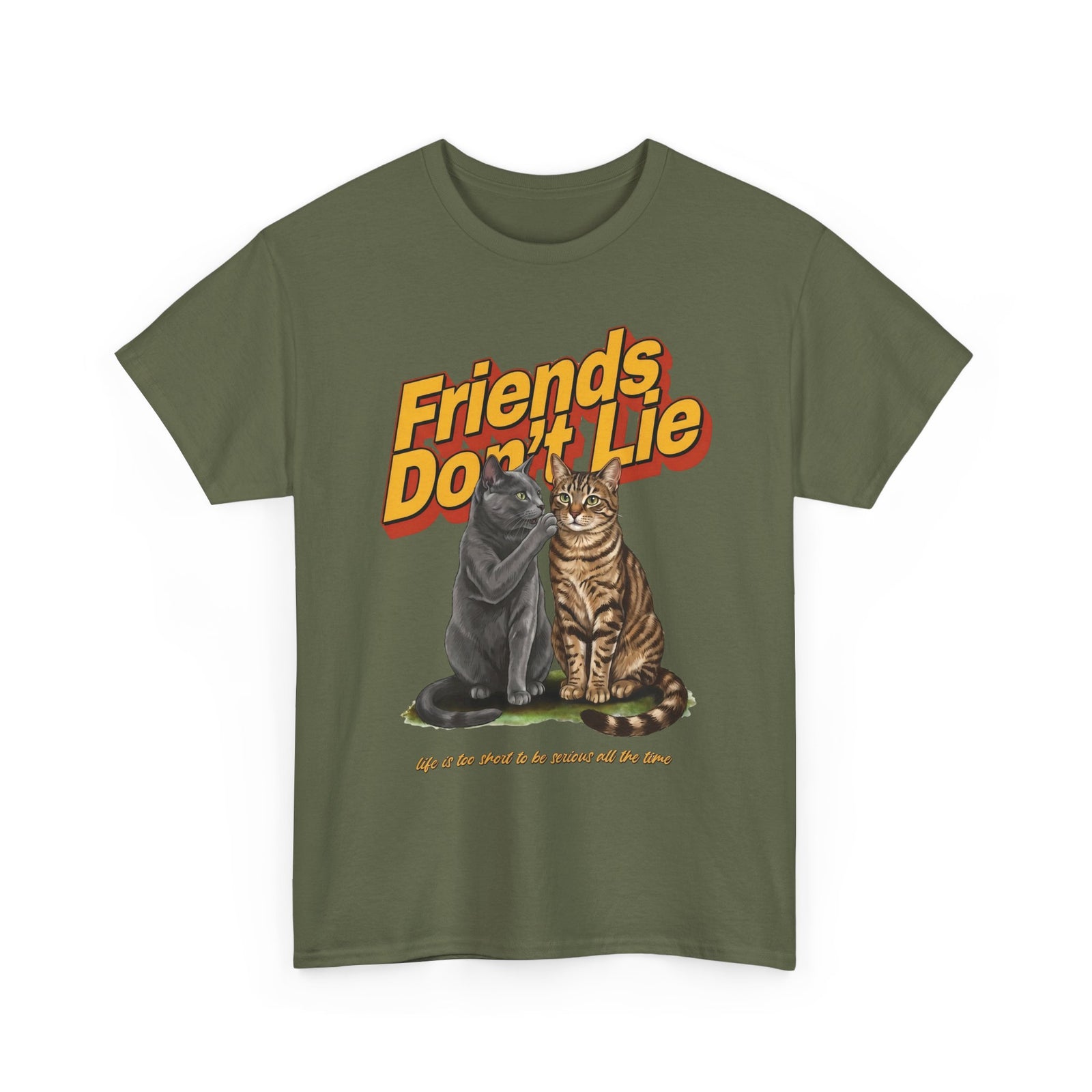 Friends Don't Lie Cat T-Shirt — Funny Cat Gossip Apparel