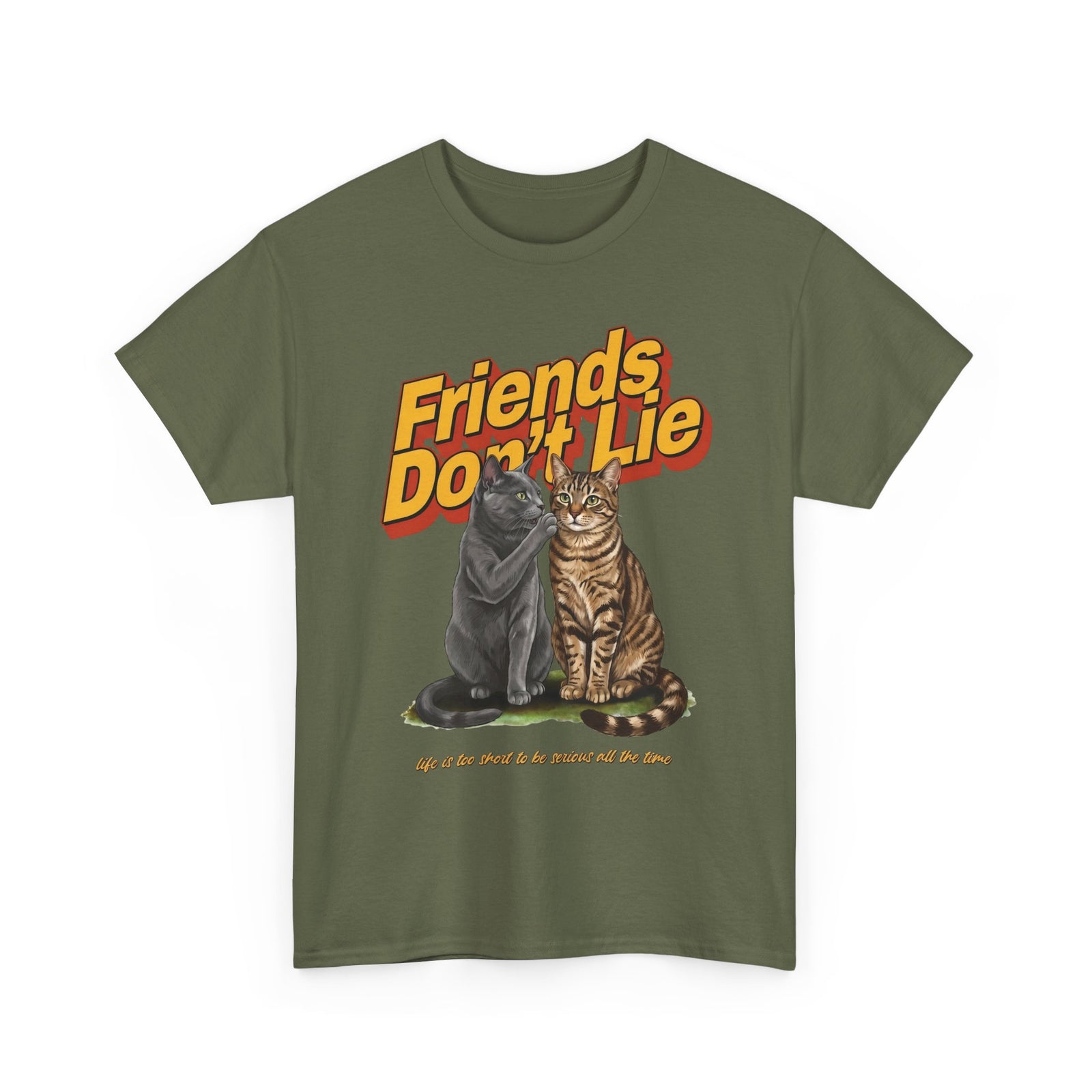 Friends Don't Lie Cat T-Shirt — Funny Cat Gossip Apparel