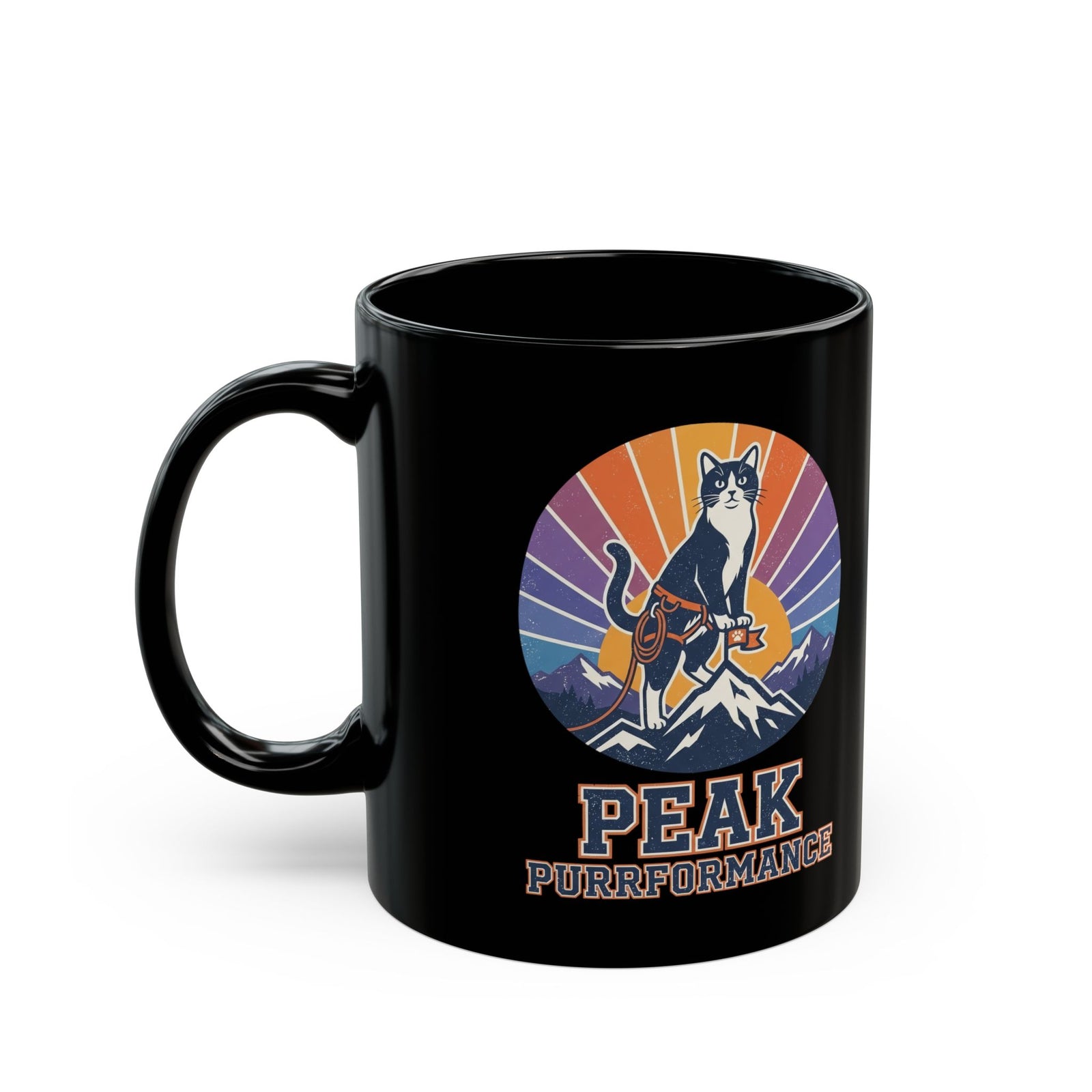 Cat Hiking Mug — "Peak Purformance" Outdoor Adventure Mug