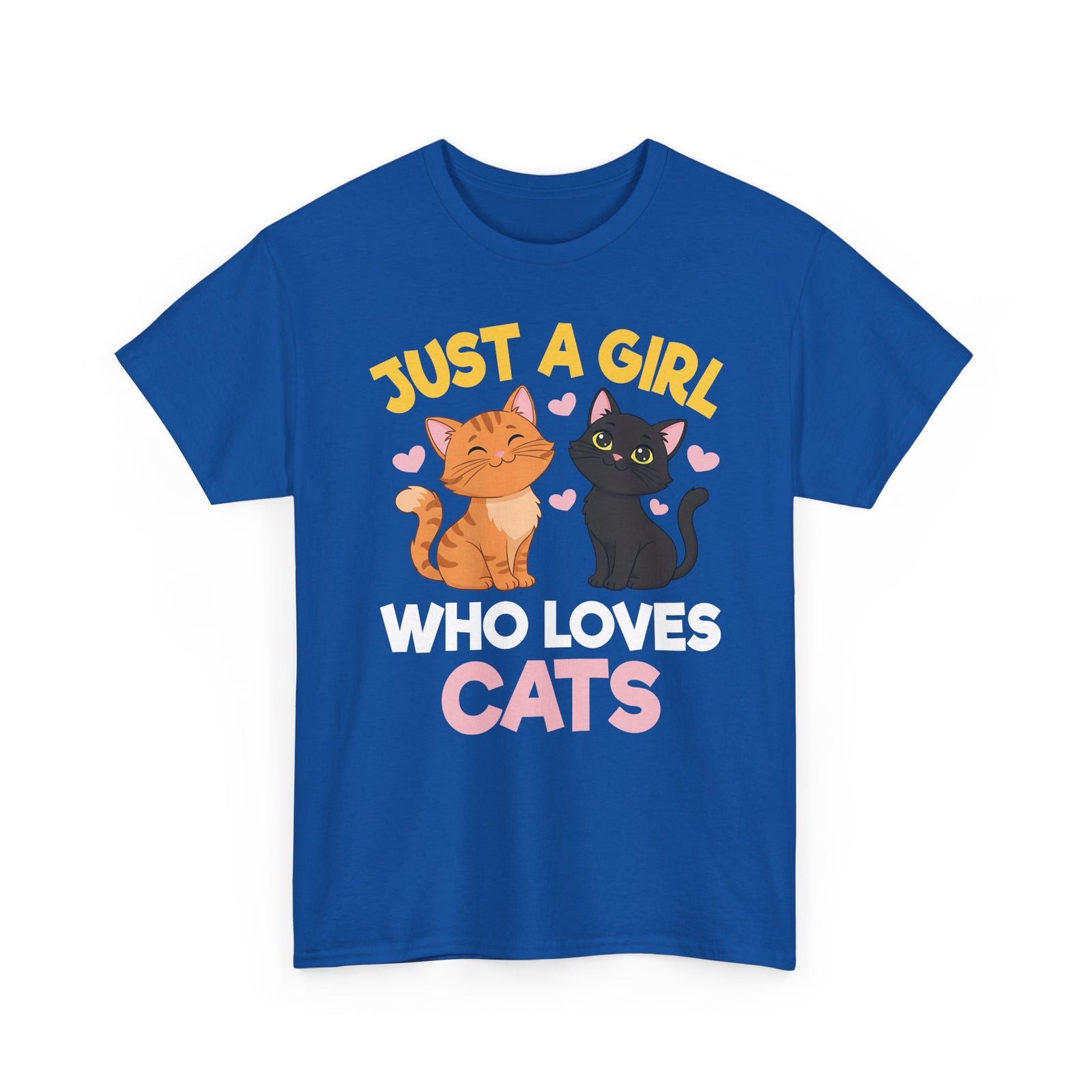 Just a Girl Who Loves Cats T-Shirt — Cute Cat Lover Tee