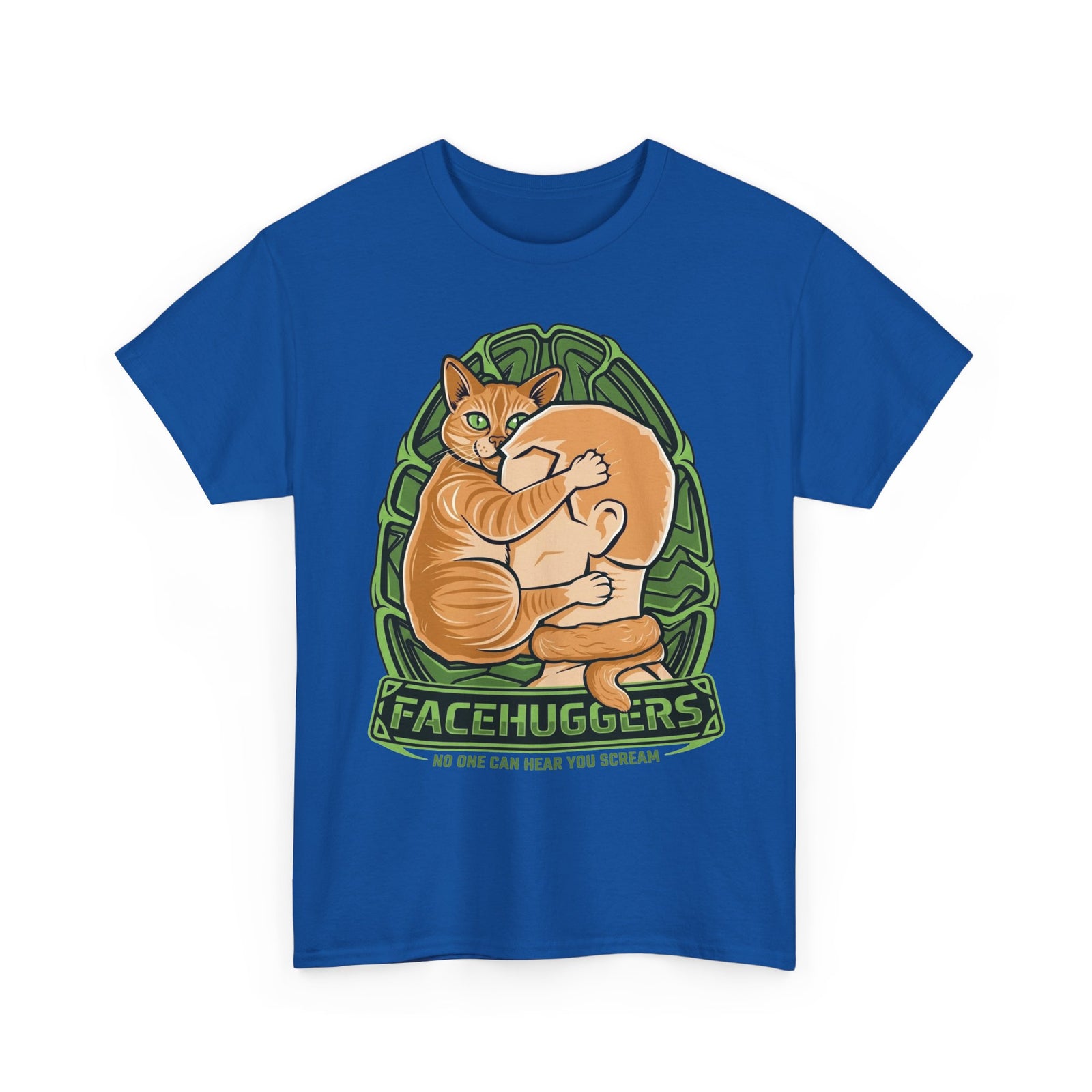 Cat 'Facehuggers' T-Shirt — Funny Orange Cat Hug Design