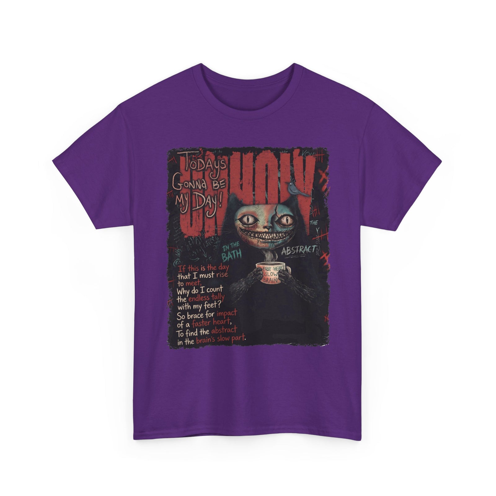 Today's Gonna Be My Day Unholy Creepy Cat T-Shirt — Edgy Dark Aesthetic Shirt