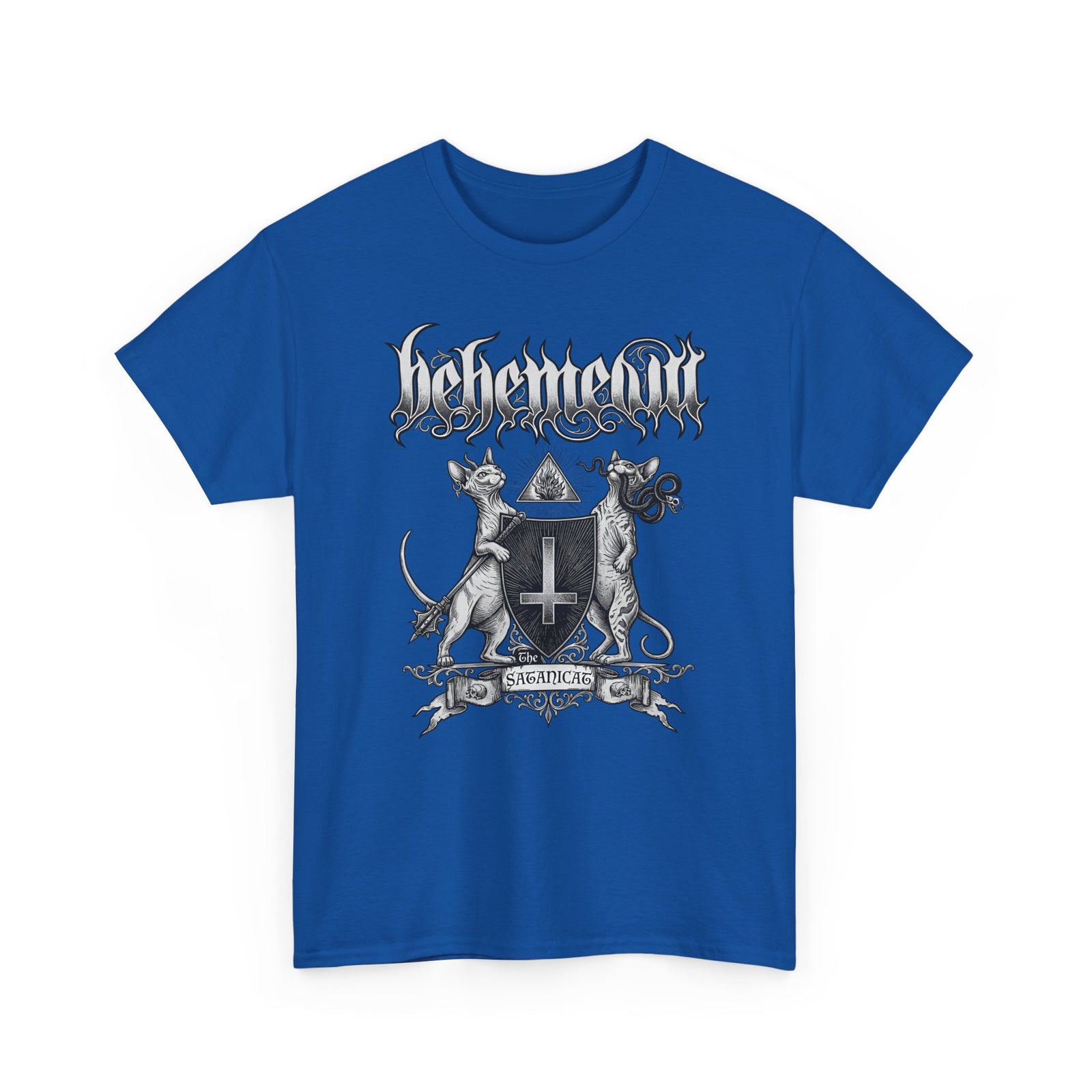 Satanicat Behemeow T-Shirt — Gothic Cat Graphic Tee