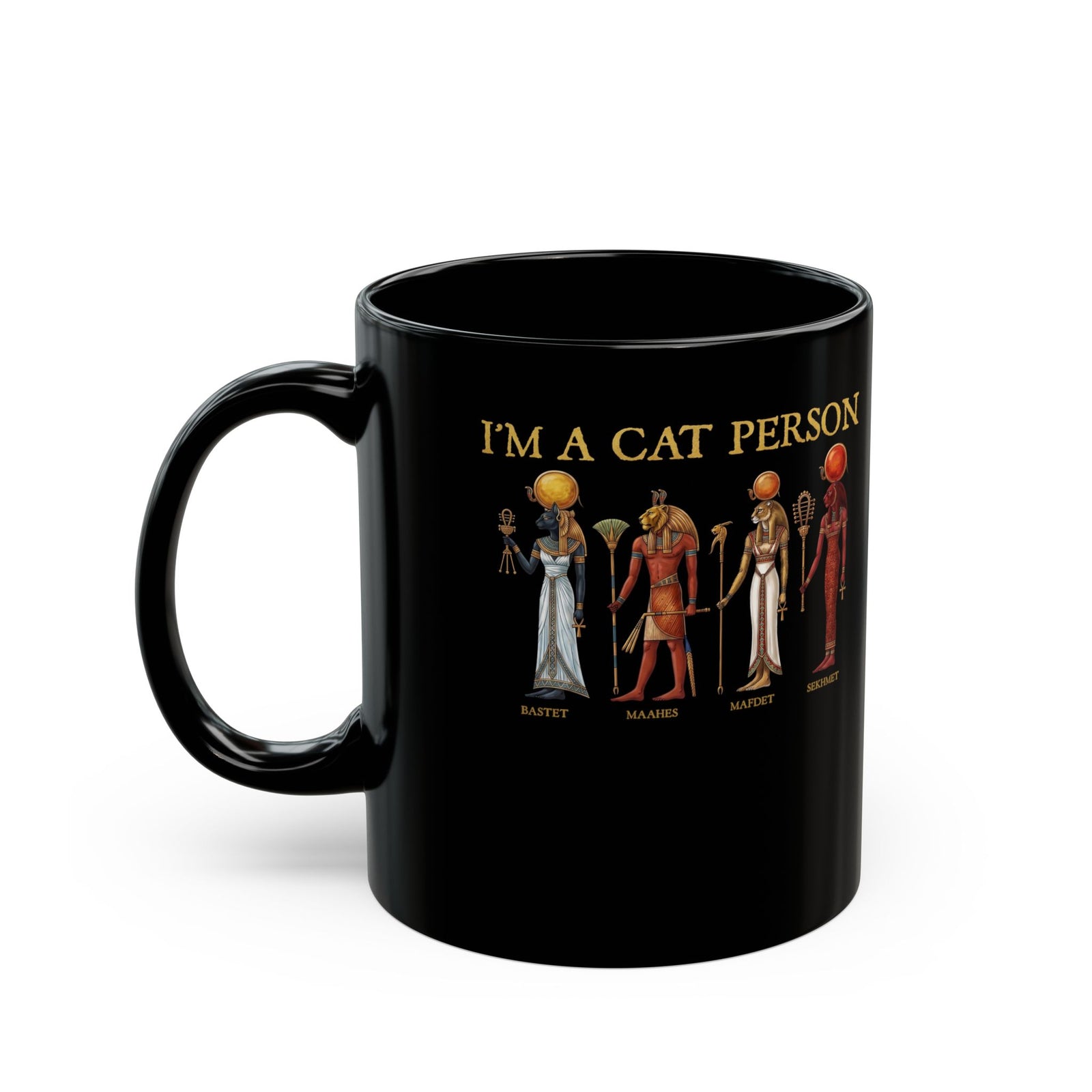 I'm a Cat Person Black Mug