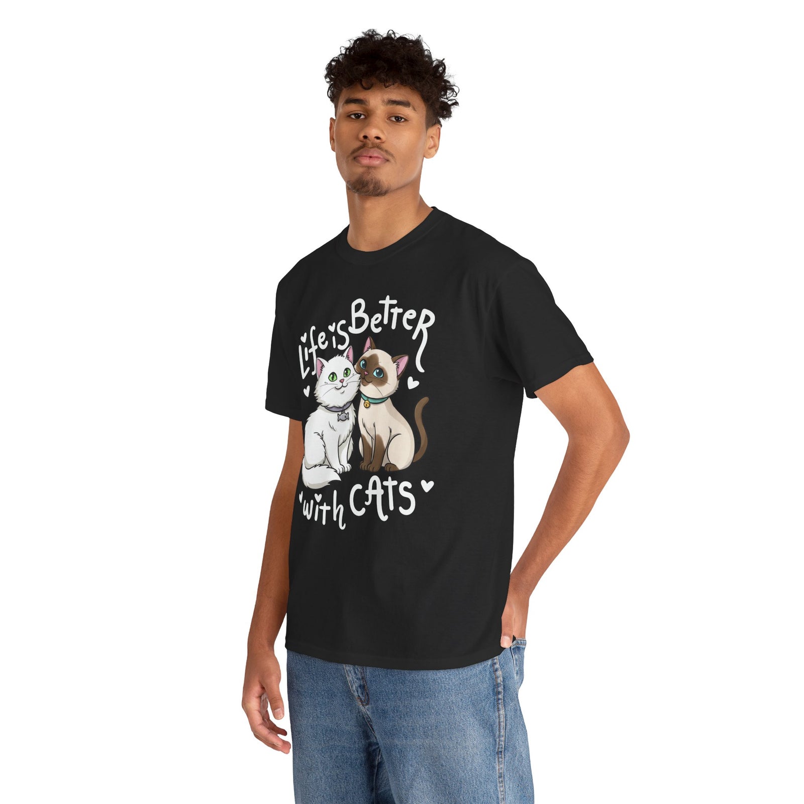 Life is Better with Cats T-Shirt - Cute Cat Lover Gift Shirt