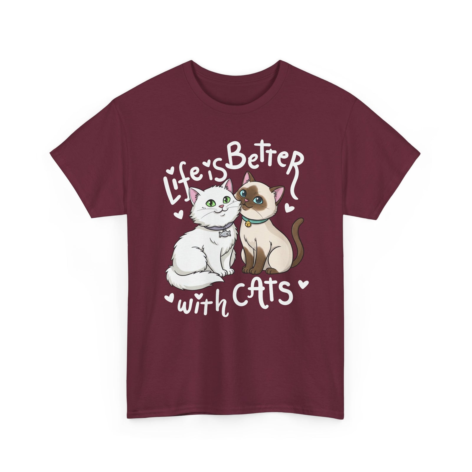 Life is Better with Cats T-Shirt - Cute Cat Lover Gift Shirt